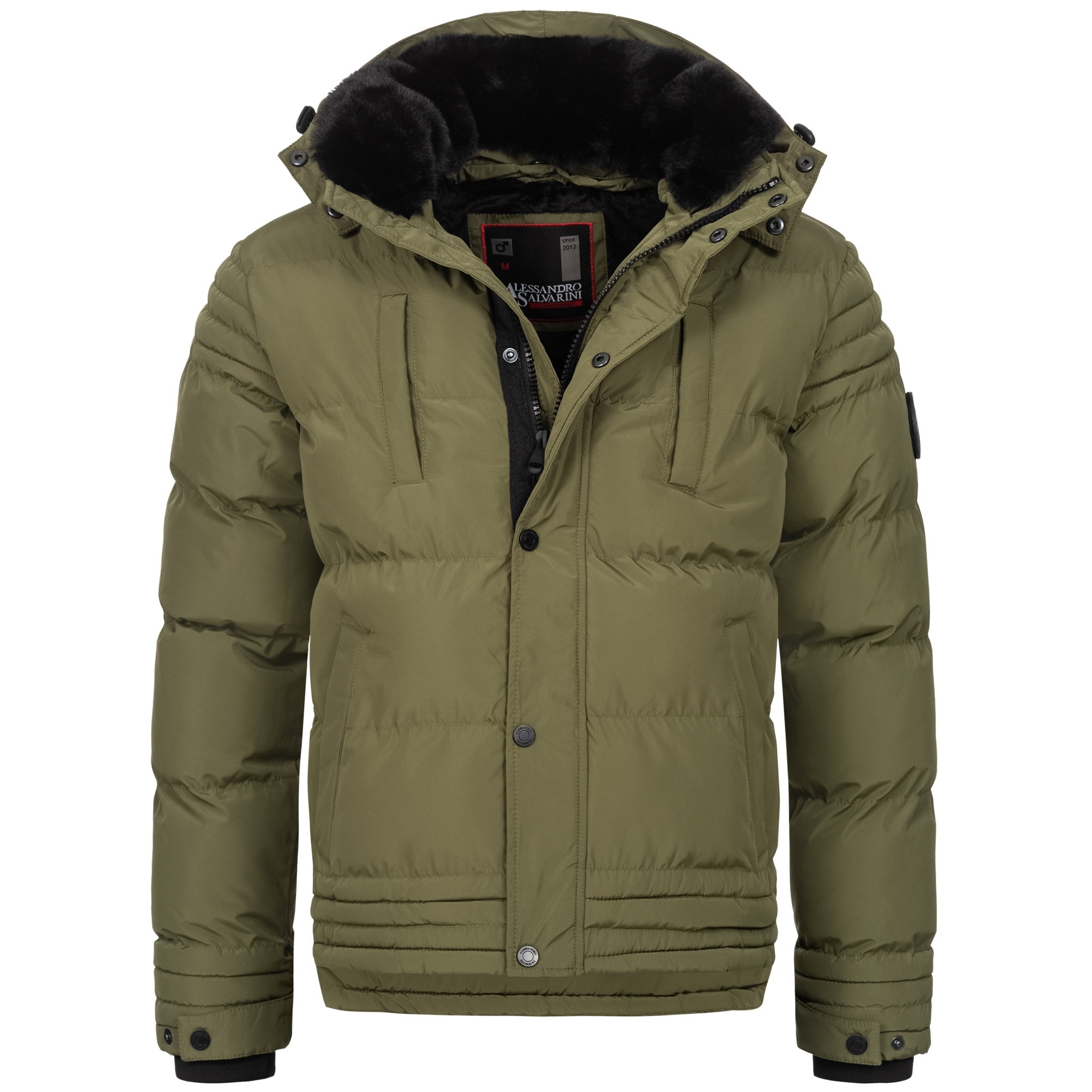 Alessandro Salvarini Winterjacke "ASFabiano", mit warmem Teddyfell und abnehmbarer Kapuze