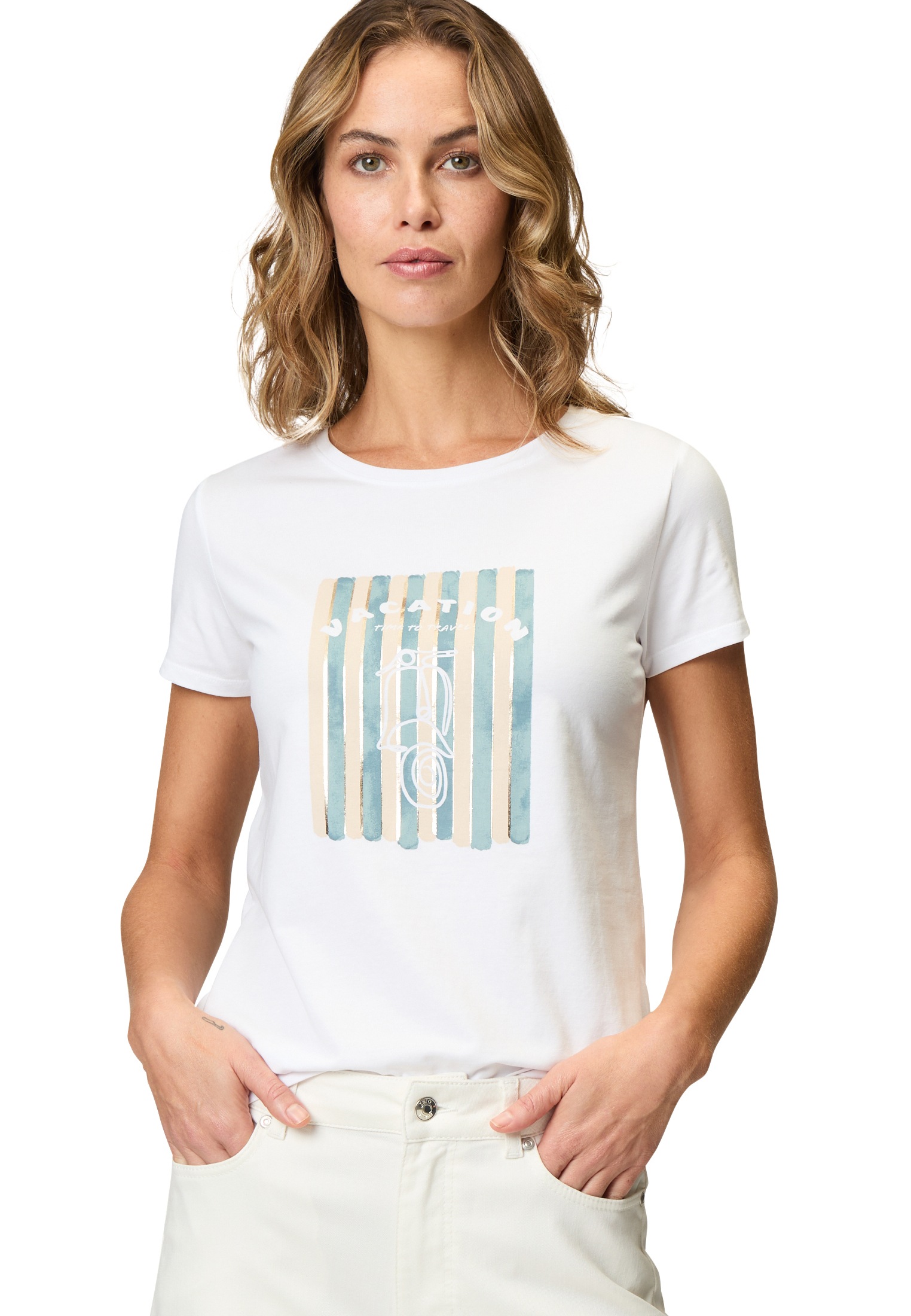 Zero Kurzarmshirt "zero Damen T-Shirt mit Aufdruck", (1 tlg.), weiteres Det günstig online kaufen