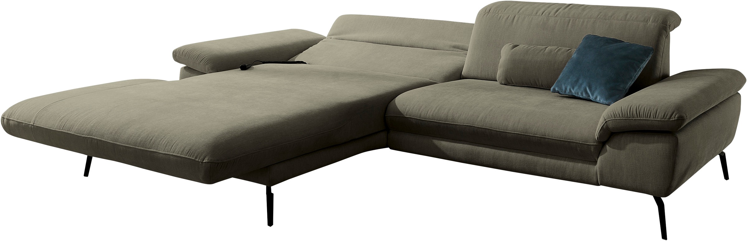 Die PlanBar Ecksofa »MP-IN22025 L-Form«, mit Kopfteilverstellung, wahlweise mit motorischem Canape