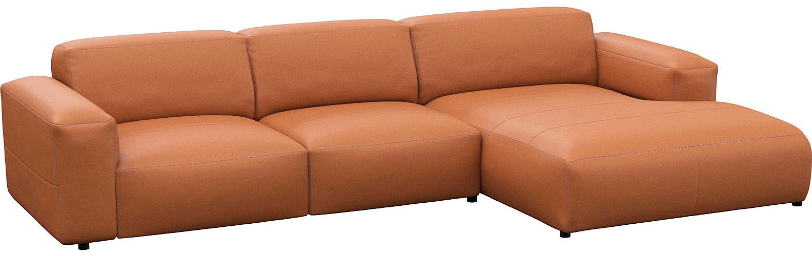 FLEXLUX Ecksofa »Lucera bequem und komfortabel durch hochwertigen Sitzaufbau, L-Form«, modern & anschmiegsam, Kaltschaum, Stahl-Wellenunterfederung