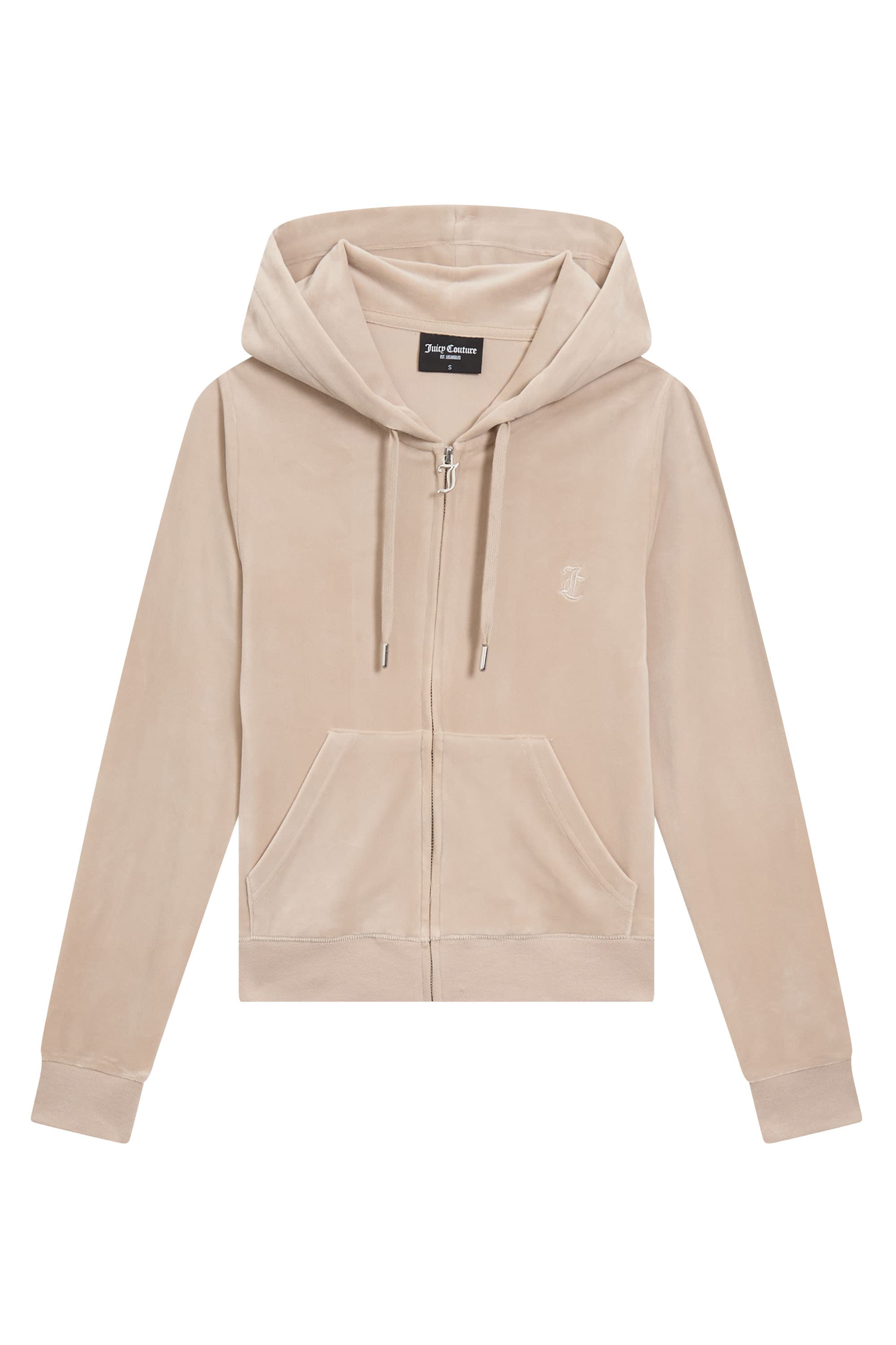 Juicy Couture Kapuzennickijacke "ROBERTSON HOODIE.. Damen" mit Kapuze Trainingsjacke Damen, Sweatjacke mit Kapuze, Velour, mit Glitzer, Sale