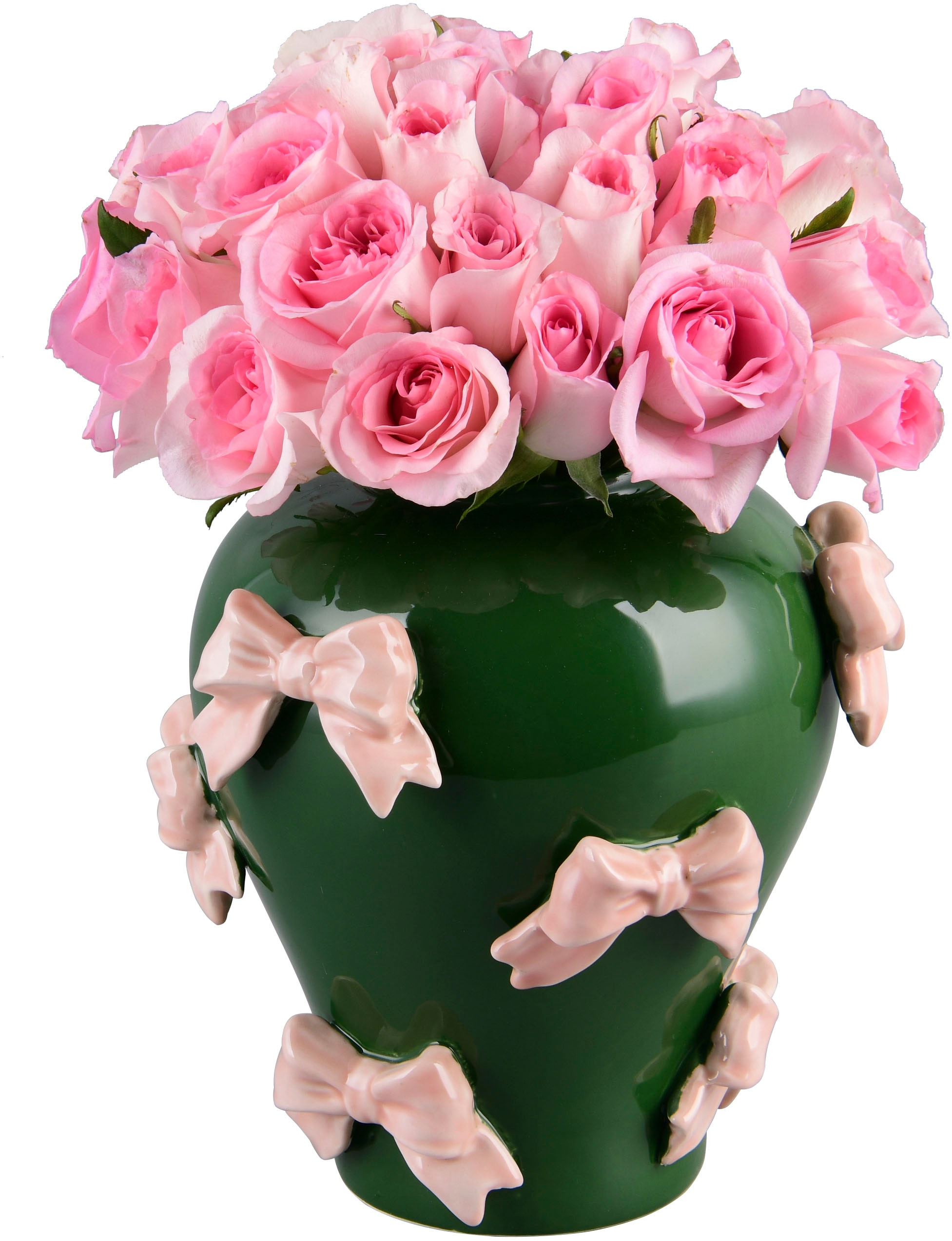 MIRRORS AND MORE Dekovase "BAILY" Bunte Dekovase mit Schleifen günstig online kaufen