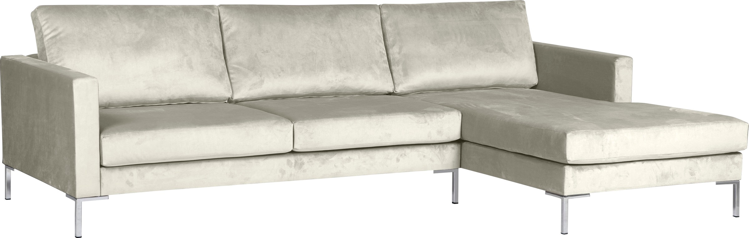 Alte Gerberei Ecksofa »Velina, L-Form«, mit Metall-Winkelfüßen, Breite 251 cm