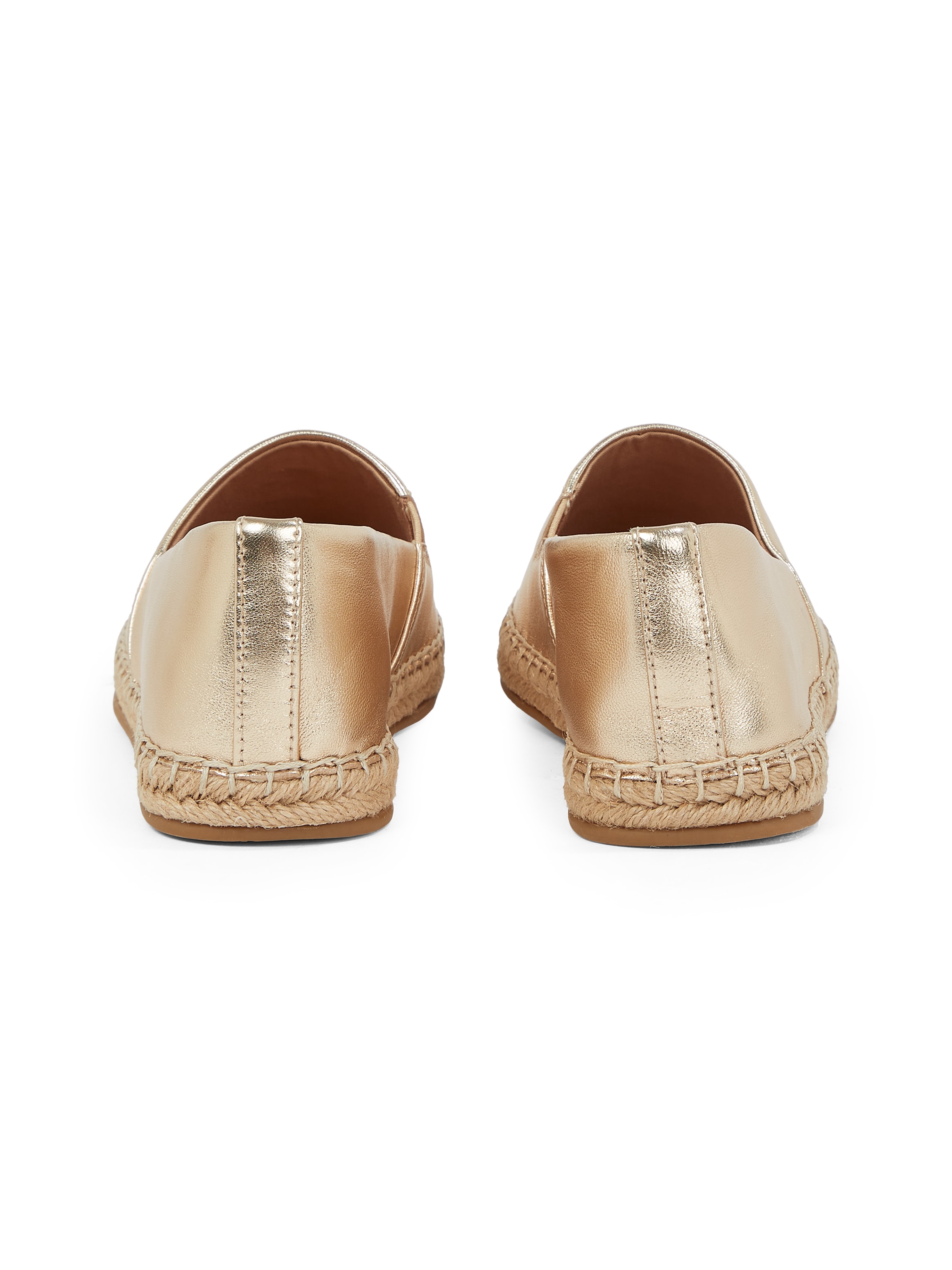 Tommy Hilfiger Espadrille »TH LOGO METALLIC LEATHER ESPAD«, Sommerschuh, Slipper, Schlüpfschuh mit TH-Schmuckelement