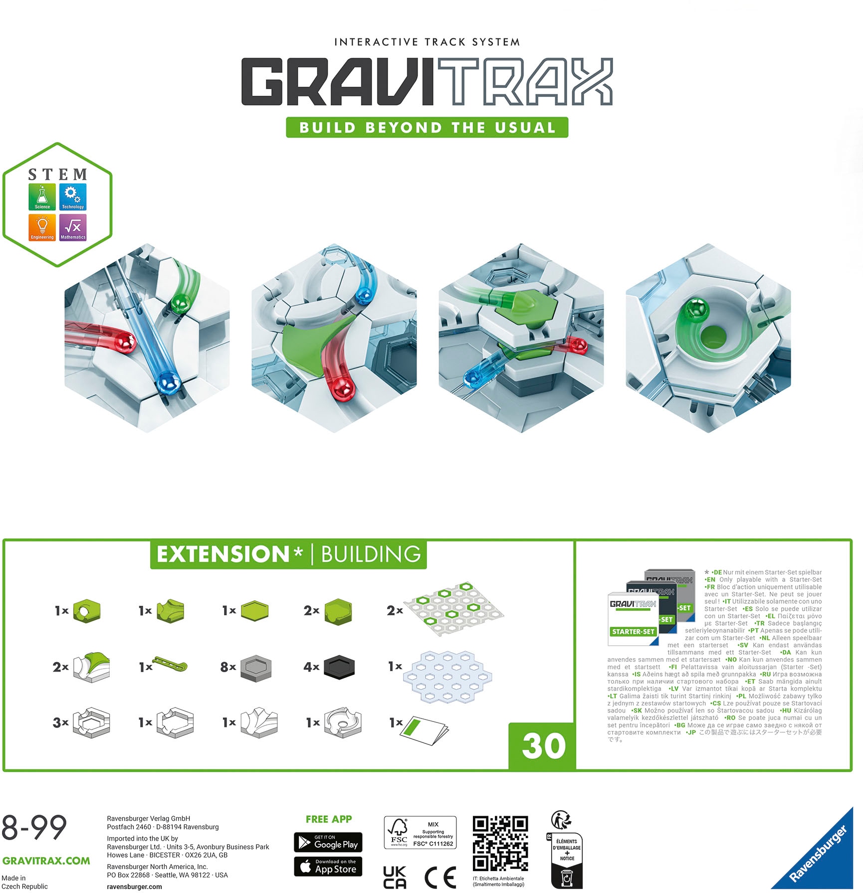 Ravensburger Kugelbahn-Bausatz »GraviTrax Extension Building«, Made in Europe