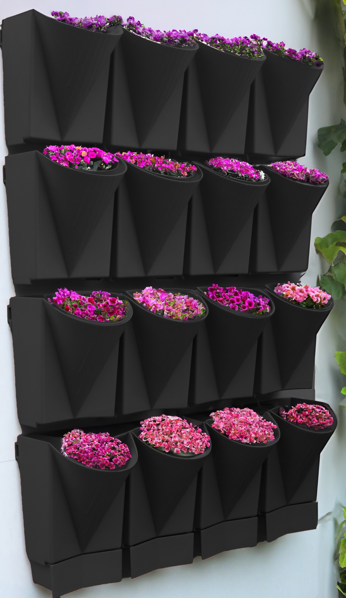 VCM Hängeaufbewahrung »VCM 16er Set Pflanzgefäß | Entwicklung und Hersteller in Deutschland | Maße pro Gefäß ca. H. 20 x B. 15 x T. 12 cm | Wandgarten - Blumenkasten«, (16 St.)