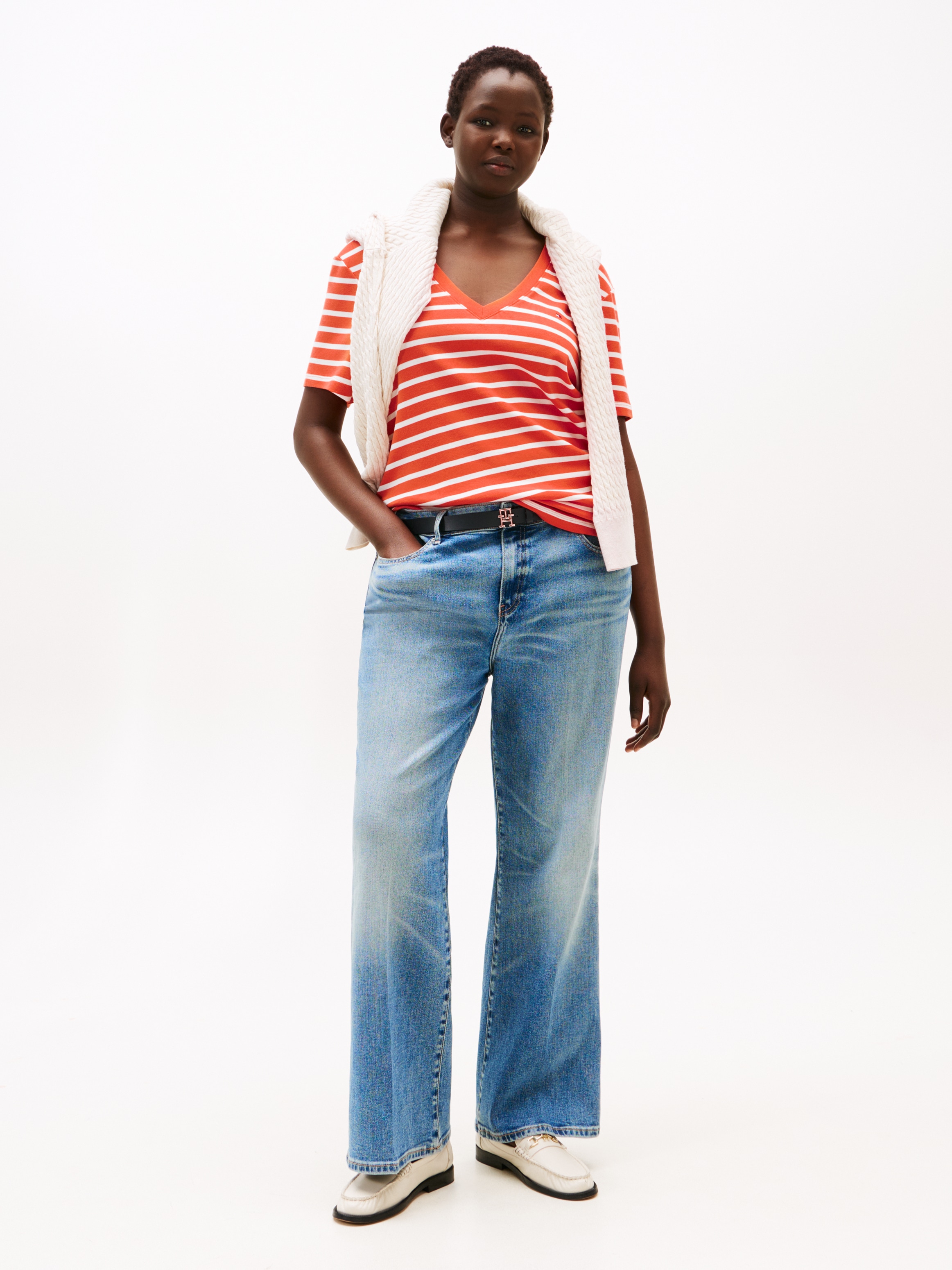 Tommy Hilfiger Curve V-Shirt »CRV SLIM CODY V-NK SS«, in Großen Größen