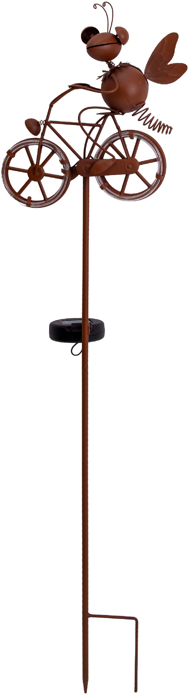 näve LED Solarleuchte "Borella" 1 Stk. Warmweiß LED Solar Erdspieß,braun,wa günstig online kaufen