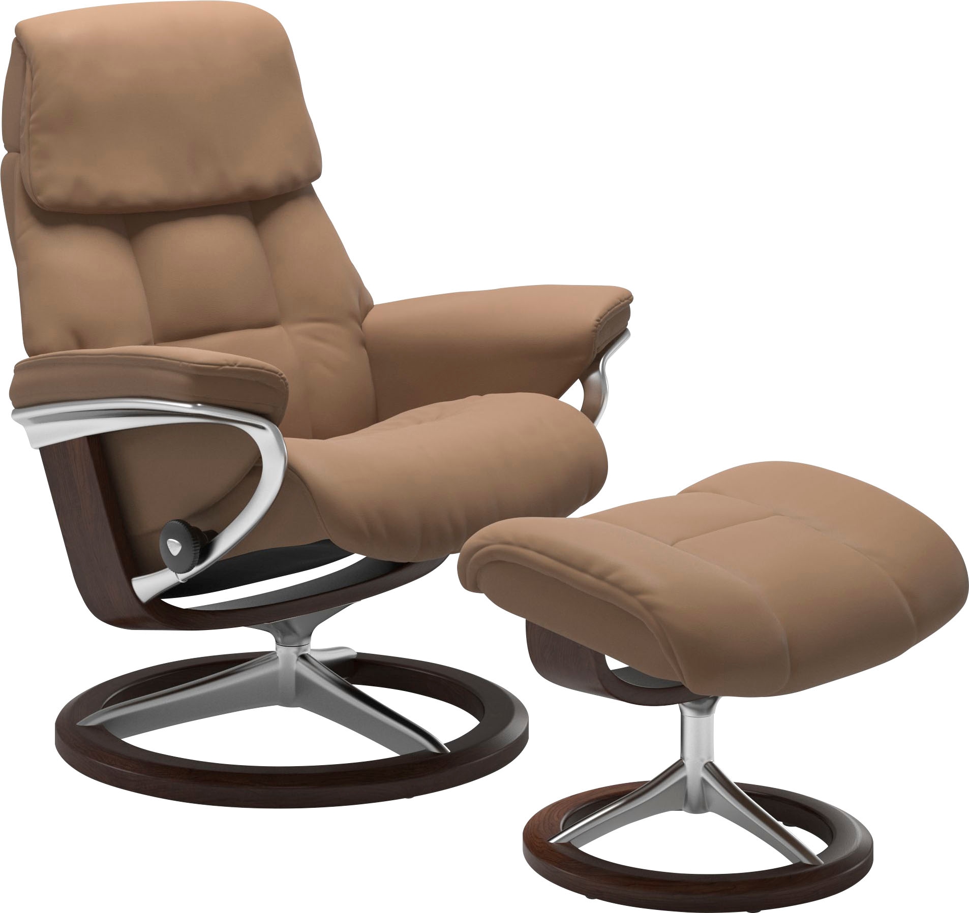 Stressless Relaxsessel "Ruby" mit Signature Base, Größe L, Gestell Eiche, Wenge, Braun & Schwarz