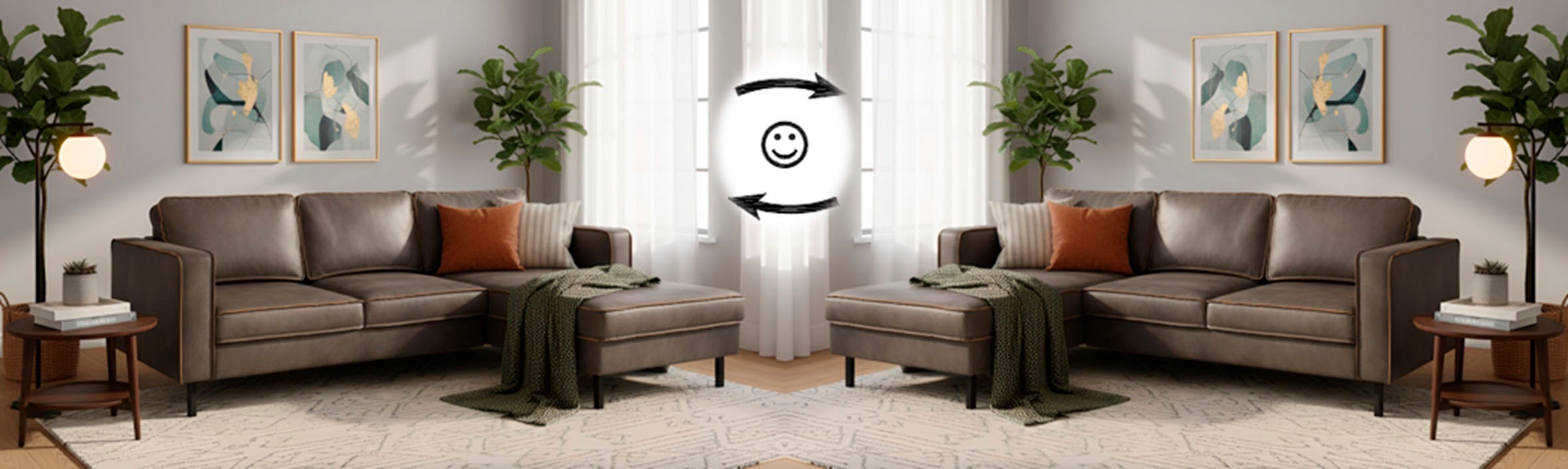 Thumbnail - Home affaire Ecksofa "Watkins, wahlweise mit Schlaffunktion/Bettkasten, moderne offene Naht" Recamiere beidseitig montie...