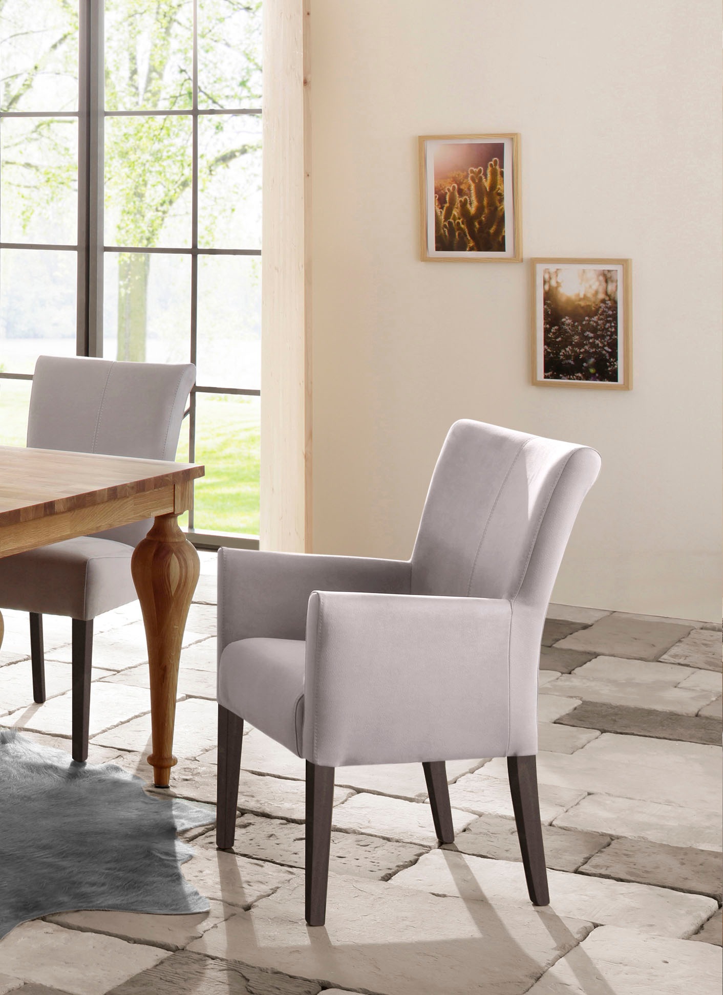 Home affaire Esszimmerstuhl "King" () Polsterstuhl, Armlehnstuhl, Gestell M günstig online kaufen