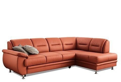 sit&more Ecksofa "Mailand L-Form, B: 250 cm, Komfortsitzhöhe 46 cm" mit Schlaffunktion, Eckcouch in Kunstleder & Stoff