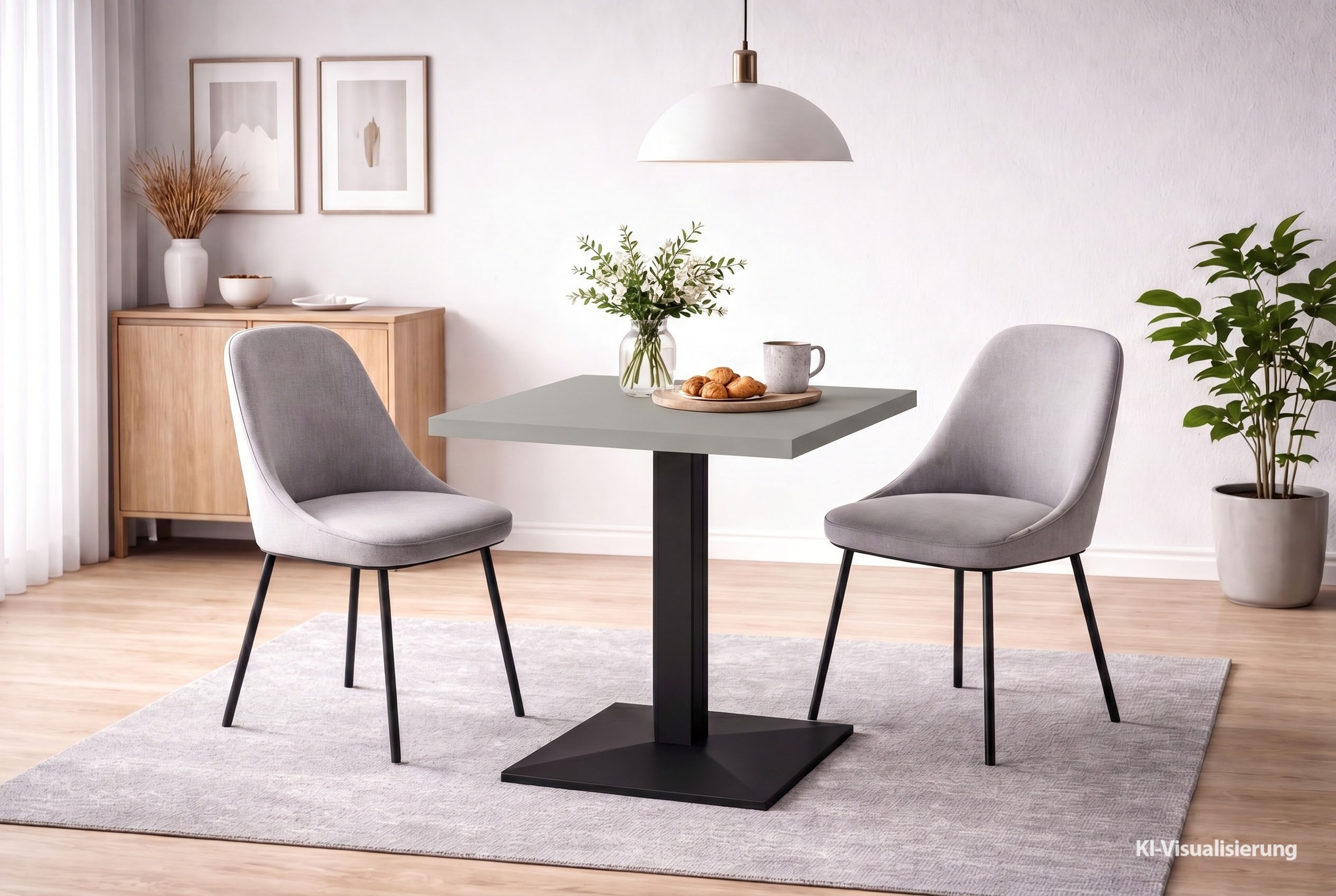 Mäusbacher Bistrotisch »Big Bistro Metall« Quadrat-Säulengestell, eckige Platte BHT 70x75x70 cm