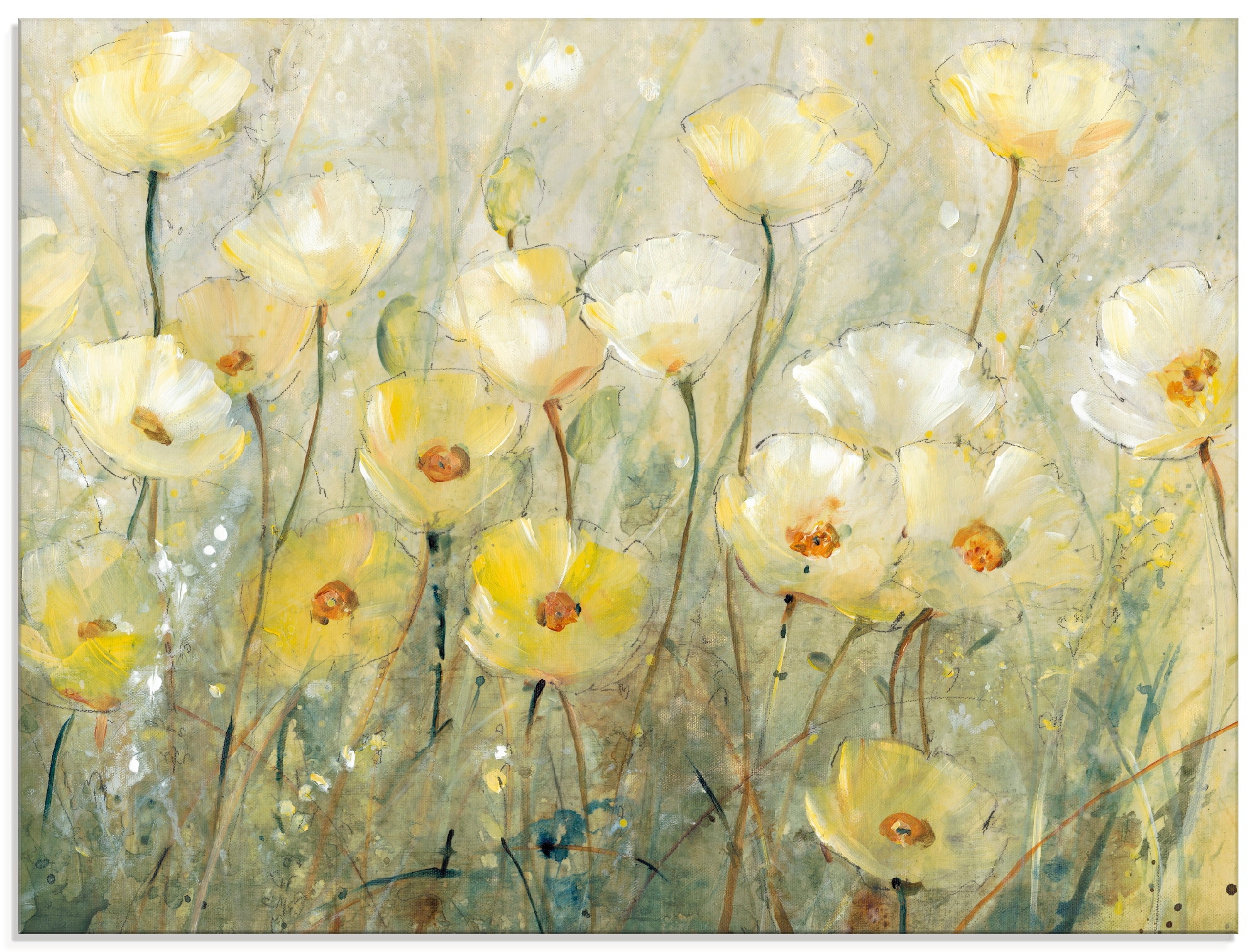 Artland Glasbild "Sommer in voller Blüte II" Blumenwiese 1 Stk. tlg. in ver günstig online kaufen
