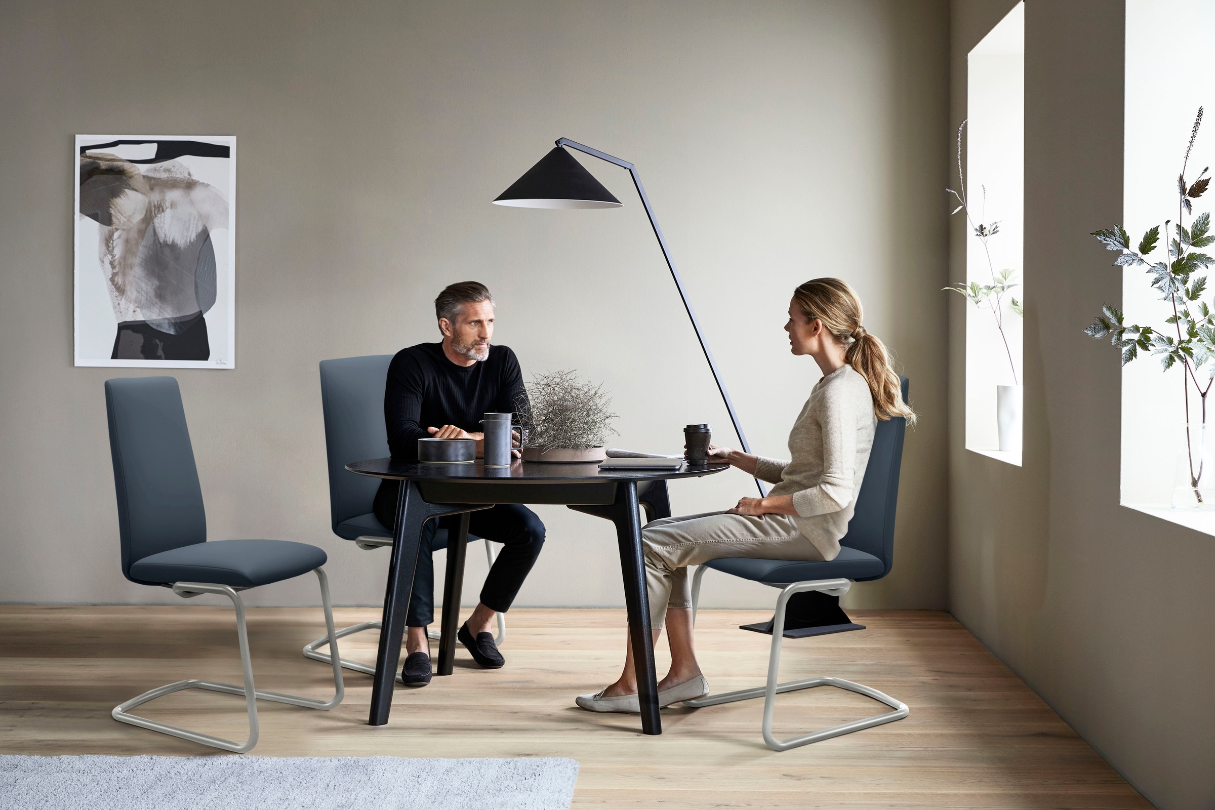 Stressless® Polsterstuhl »Laurel«, Leder PALOMA, High Back, Größe M, mit Beinen aus Stahl in Chrom matt