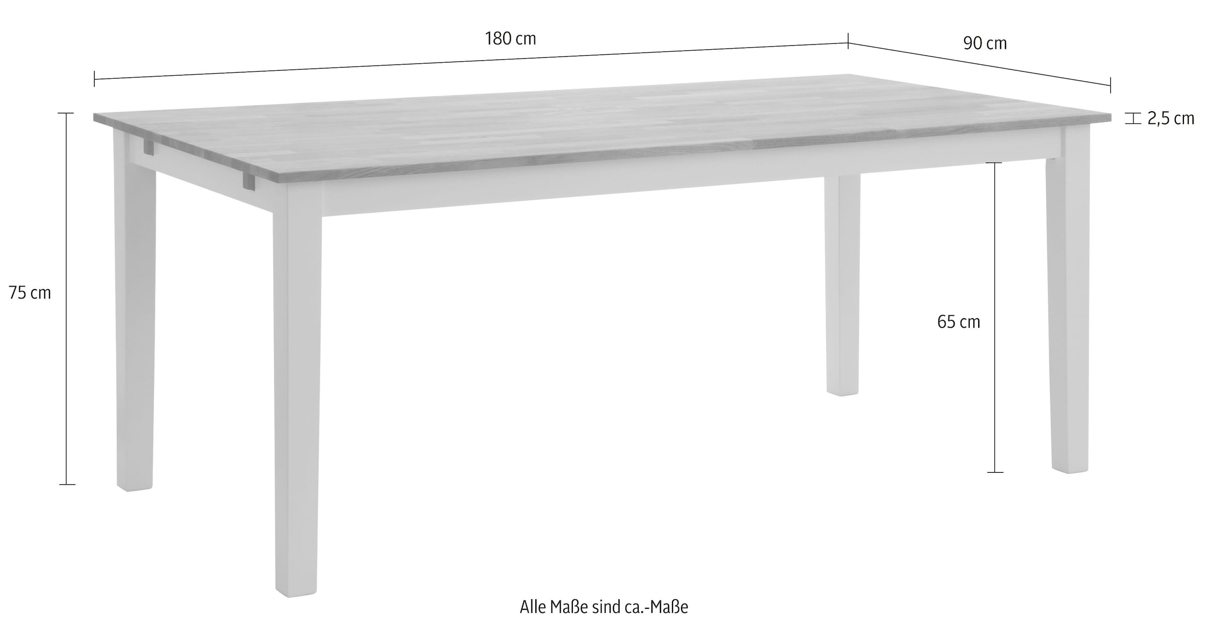 Home affaire Esstisch »Samba Holztisch Landhaus Küche Bestseller«, aus massivem Buchenholz, 140 cm oder 180 cm, verlängerbar