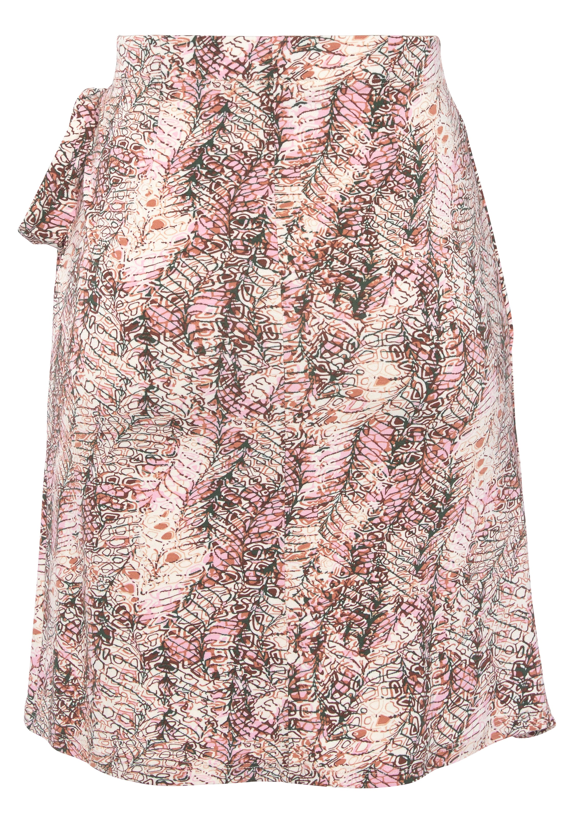 Buffalo Minirock mit Alloverprint, Sommerrock in Wickeloptik mit Bindeband günstig online kaufen