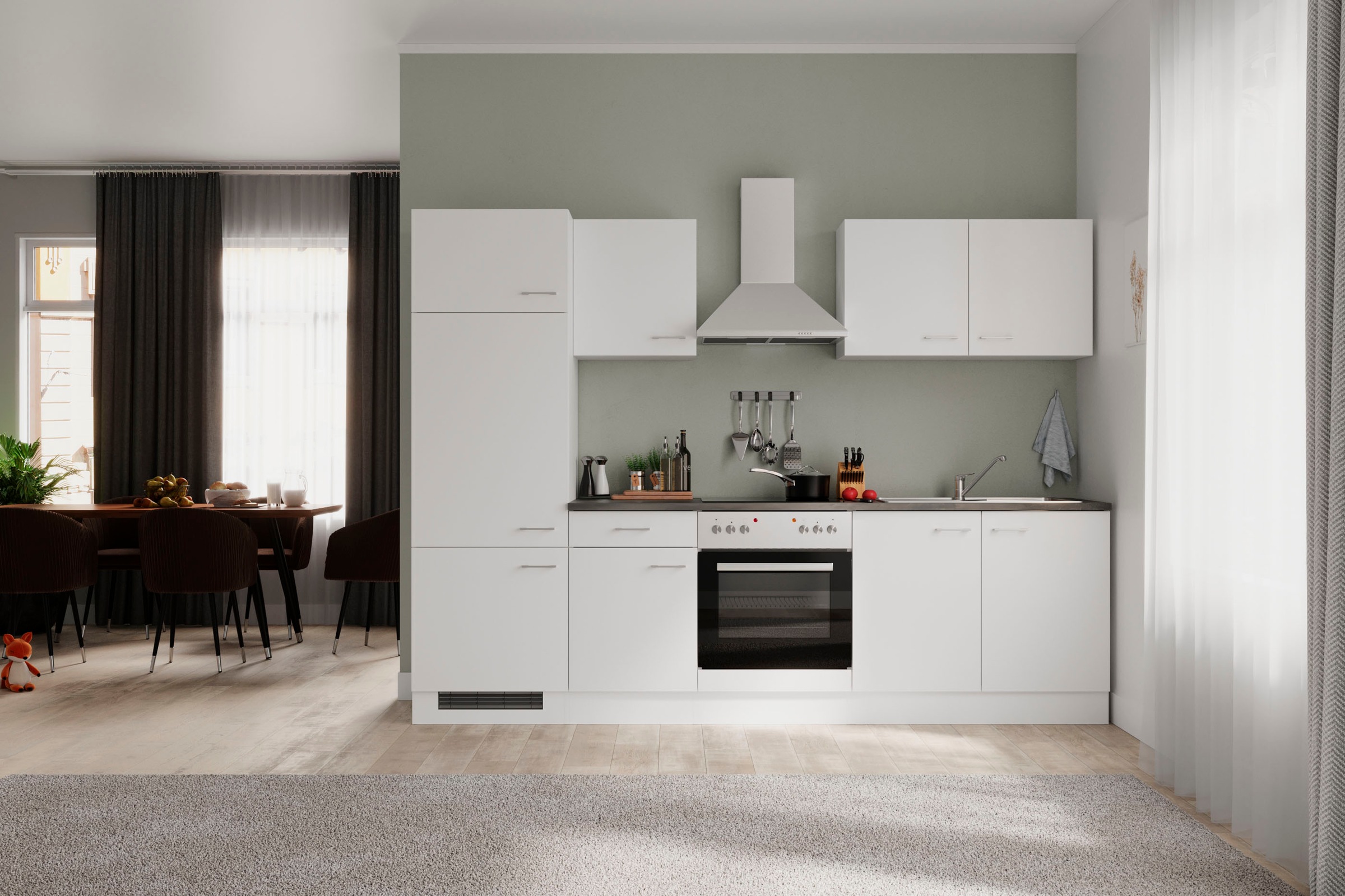 Flex-Well Küchenzeile "Lucca" wahlw. mit E-Geräten, Breite 270 cm, viele Fa günstig online kaufen