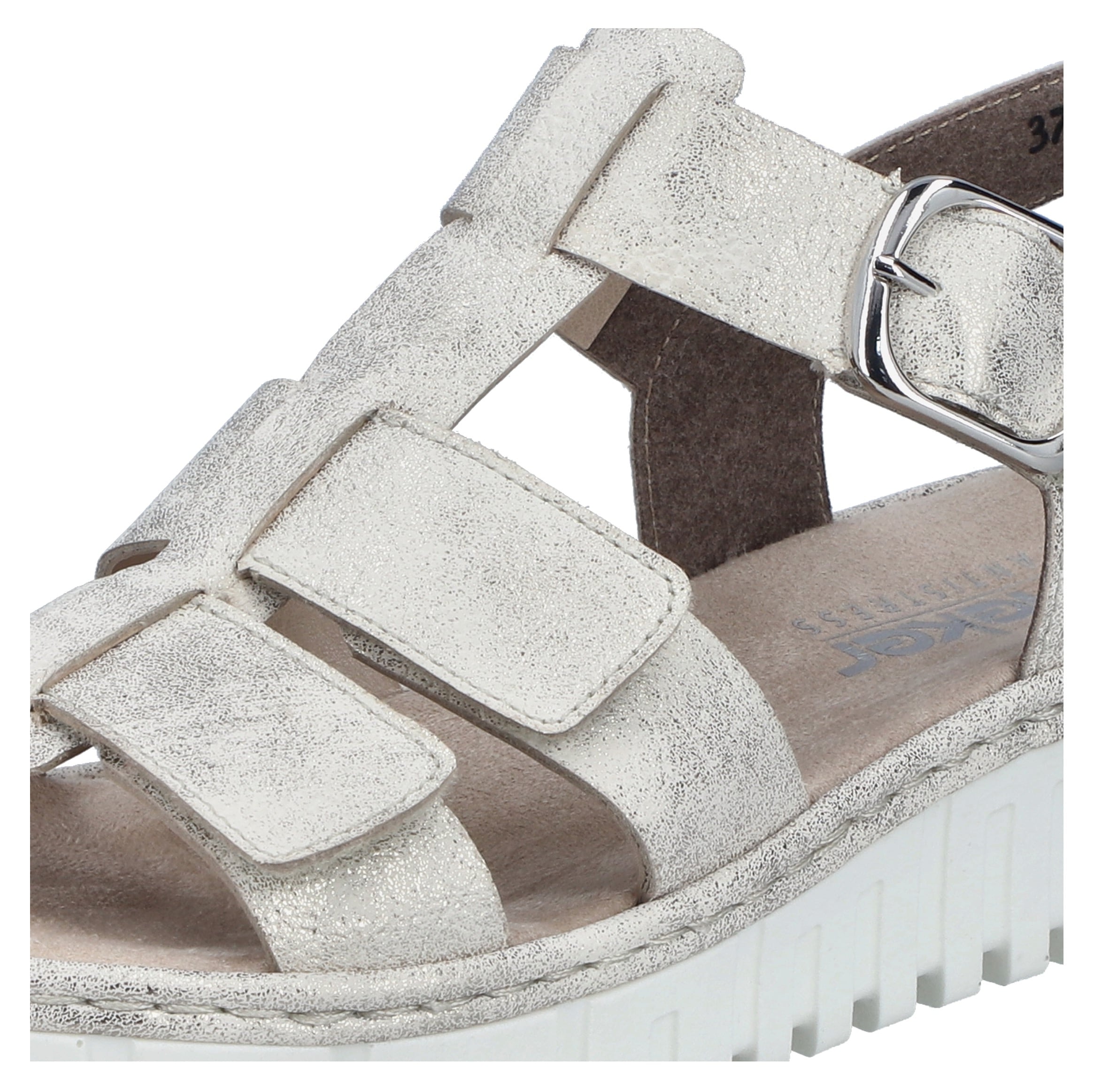 Rieker Plateausandale, Riemchensandale, Sommerschuh, Sandalette mit Klettriemchen