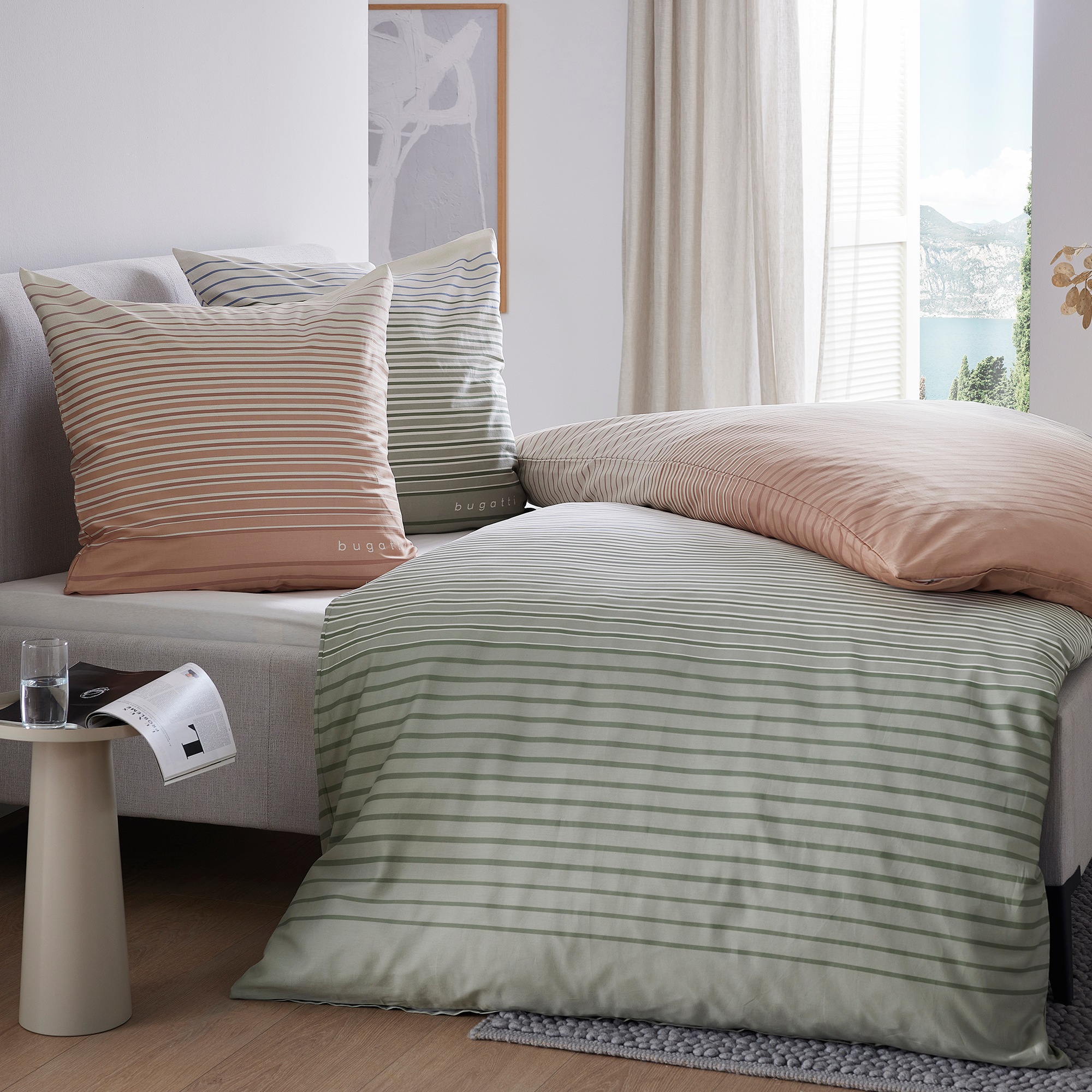 Thumbnail - bugatti Bettwäsche "Satinbettwäsche bugatti" 2 Stk. tlg. mit elegantem Farbverlauf