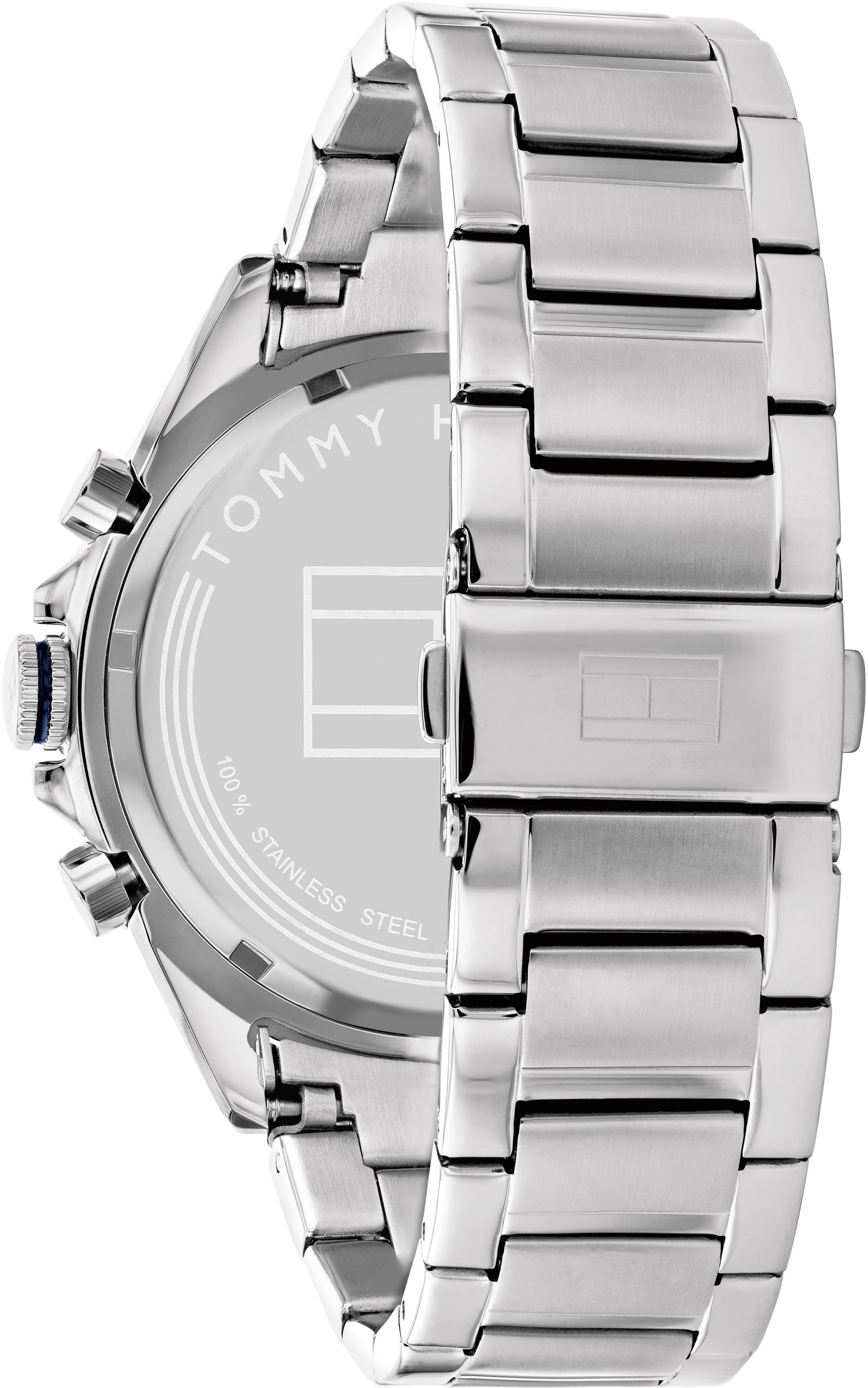 Tommy Hilfiger Multifunktionsuhr »OWEN«, Quarzuhr, Armbanduhr, Herrenuhr, Datum, Edelstahlarmband
