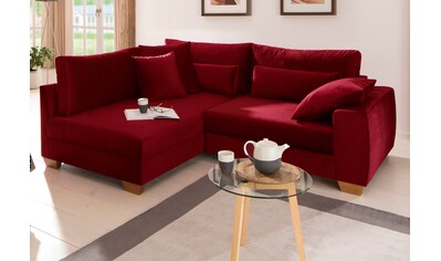 Home affaire Ecksofa »Kerstin«, mit Ottomanenabschluß und Federkern, wahlweise mit Bettfunktion, viele Kissen kaufen Home affaire Ecksofa »Kerstin«, mit Ottomanenabschluß und Federkern, wahlweise mit Bettfunktion, viele Kissen kaufen