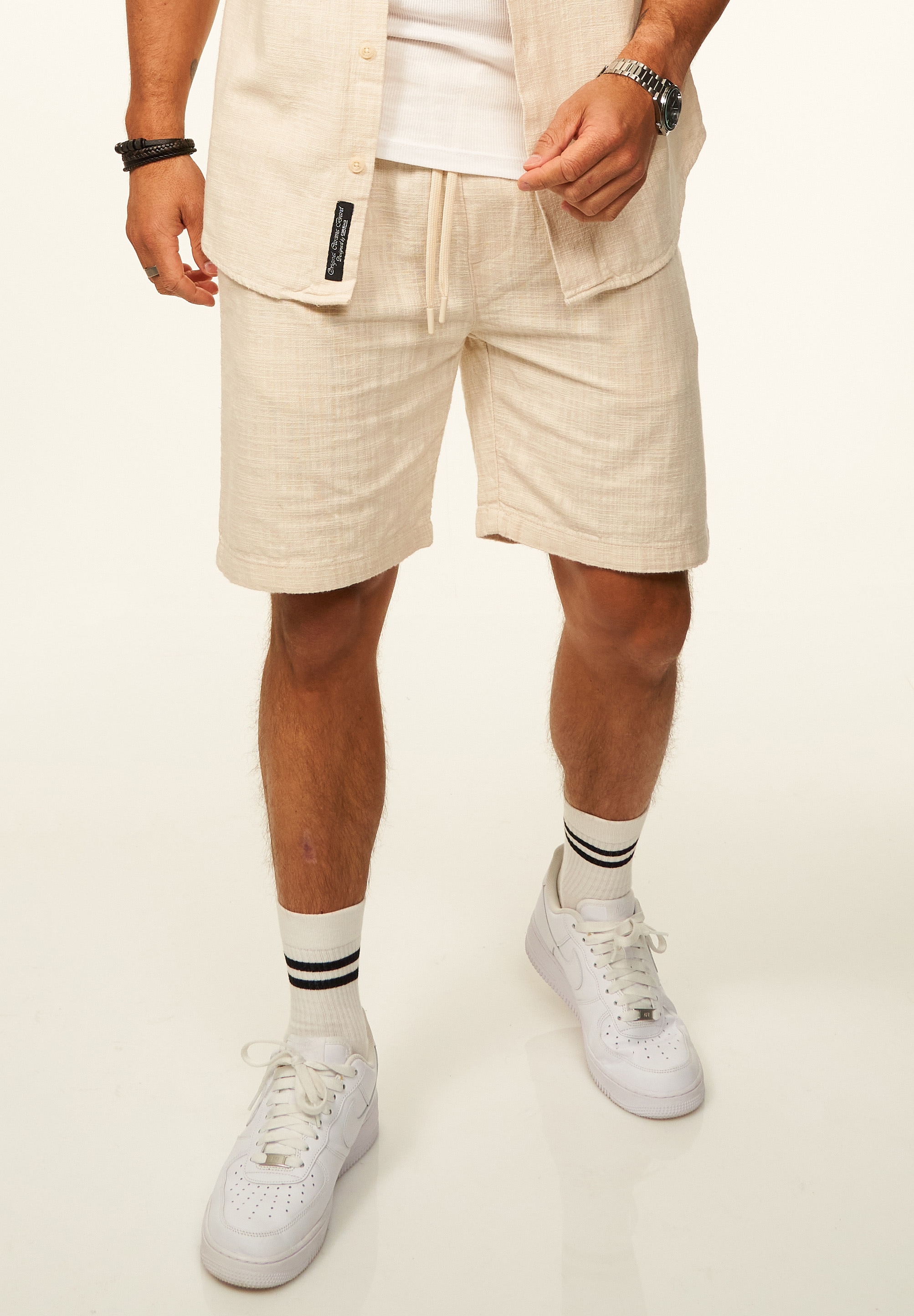 CARISMA Shorts »für Herren in Leinen-Optik als Kurze Hose - Sommershorts«  Bermuda Sweatshorts Chinoshorts - Perfekt als Strandshorts