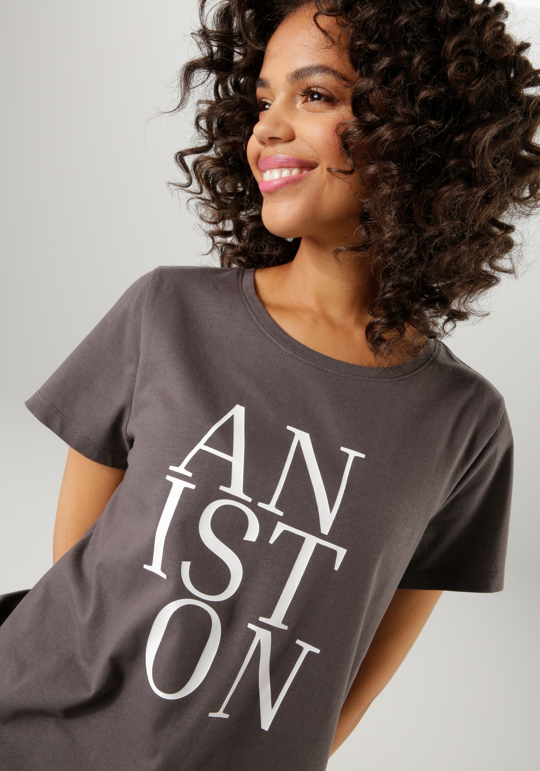 Aniston CASUAL T-Shirt, mit ANISTON-Schriftzug - NEUE KOLLEKTION