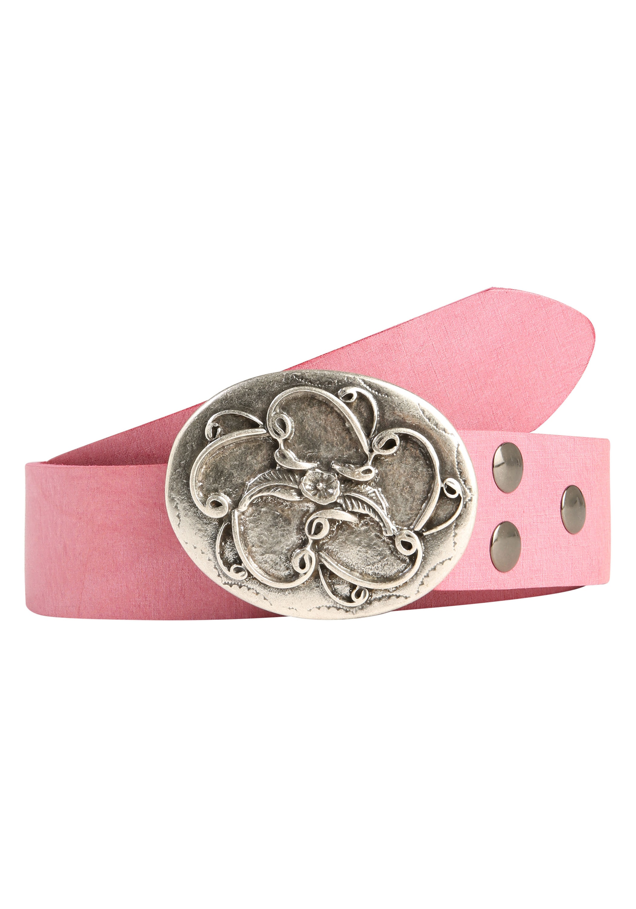 Rettungsring Gürtel Ledergürtel ""Gump Pink", mit austauschbarer Schließe " günstig online kaufen