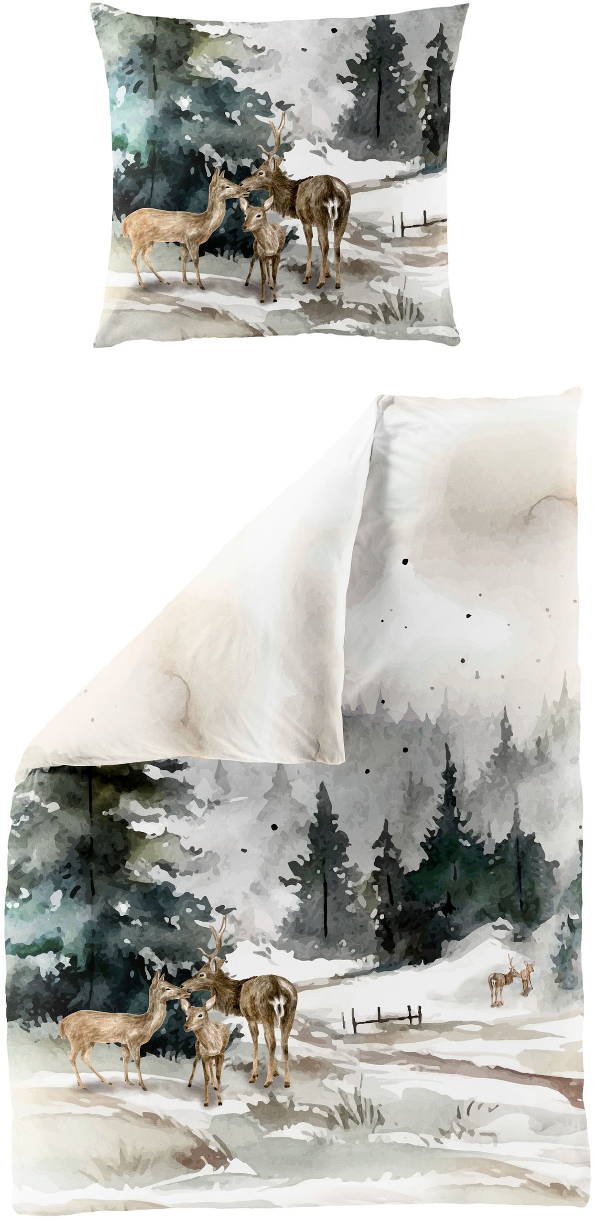 BIERBAUM Bettwäsche "5304" 2 Stk. Mako-Satin, 100 % Baumwolle, pflegeleicht günstig online kaufen