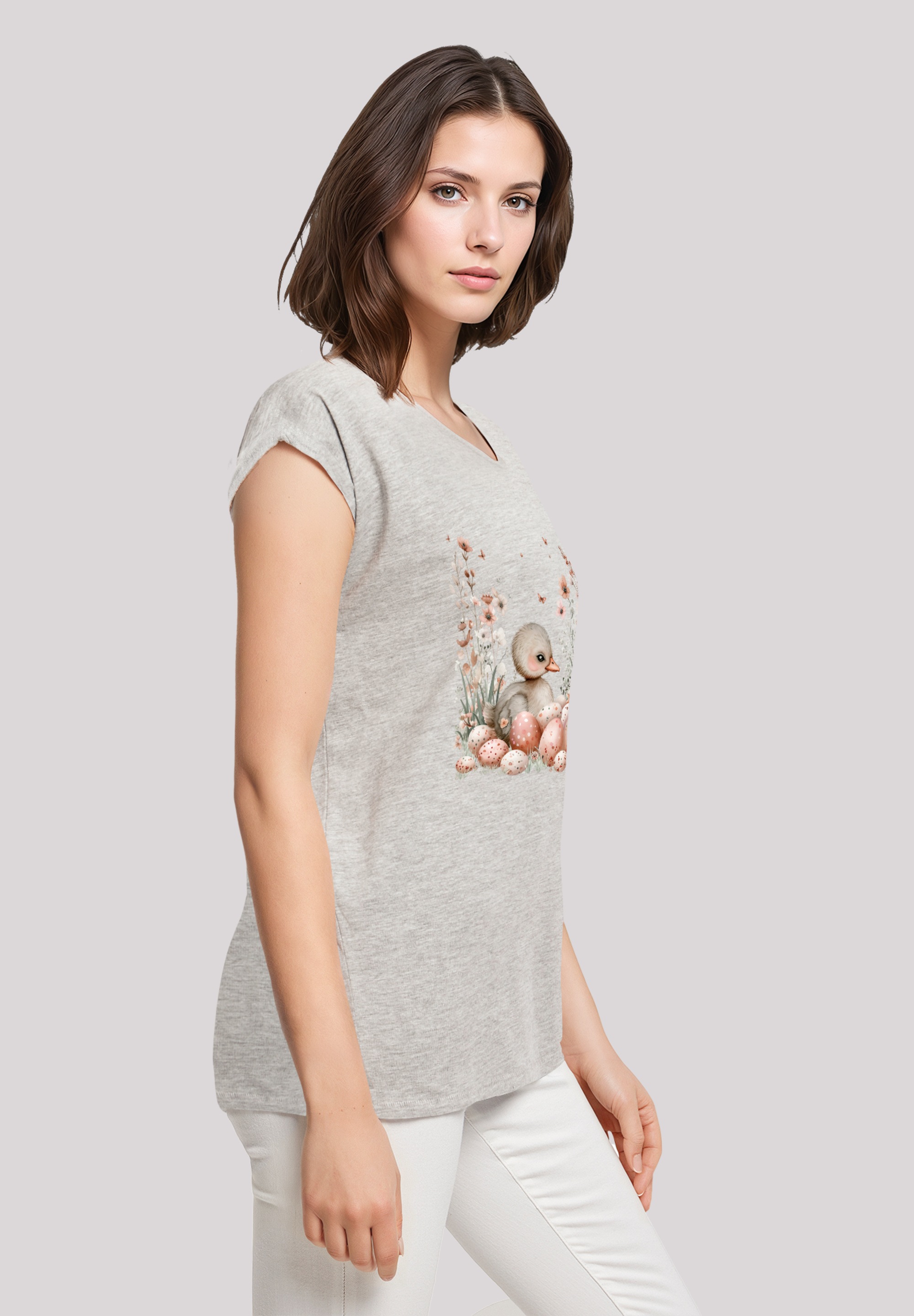 F4NT4STIC T-Shirt »Ente Ostereier Blumen Küken«, Premium Qualität