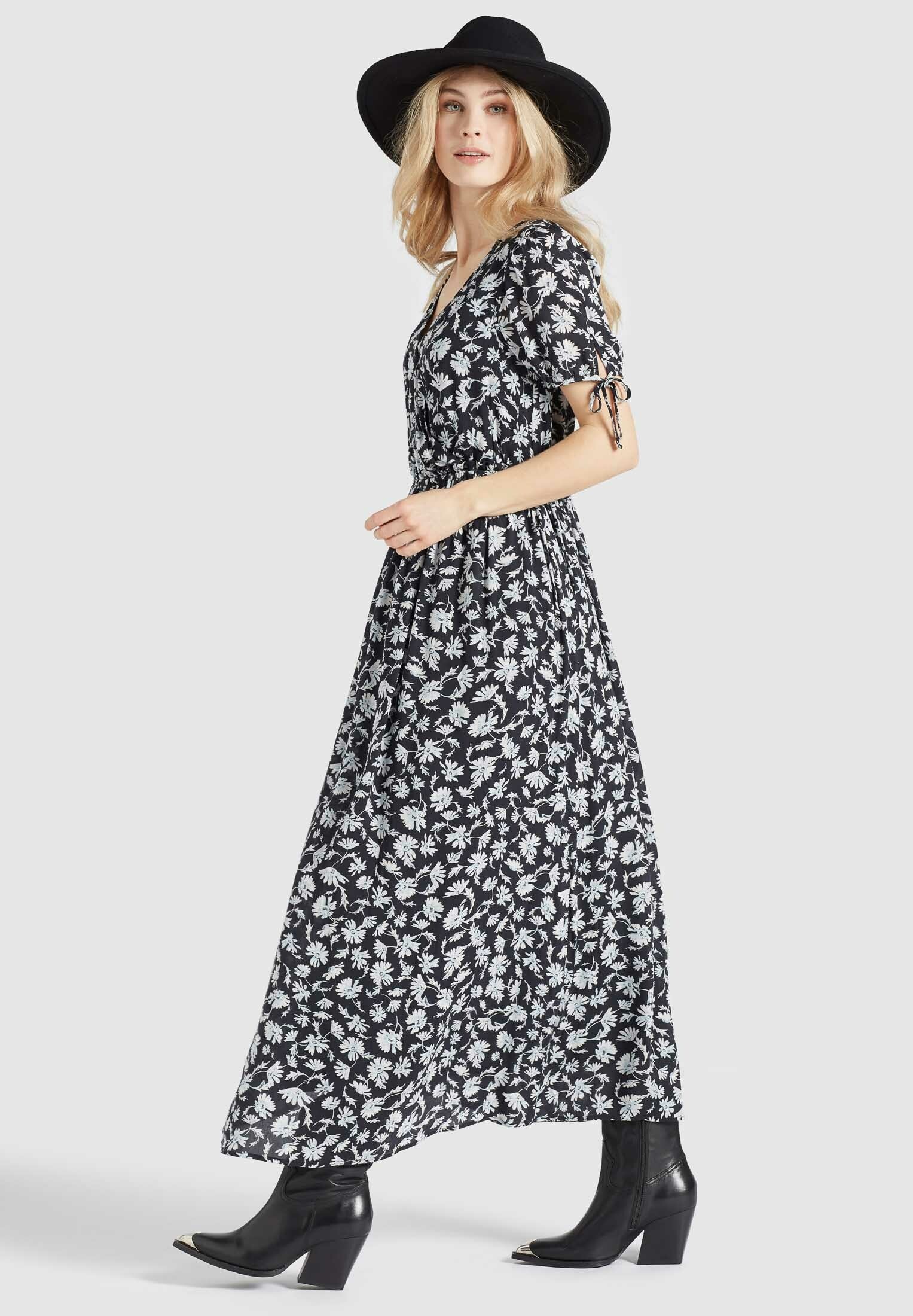 khujo Maxikleid »ABSENTA«, in Maxilänge mit Innenfutter