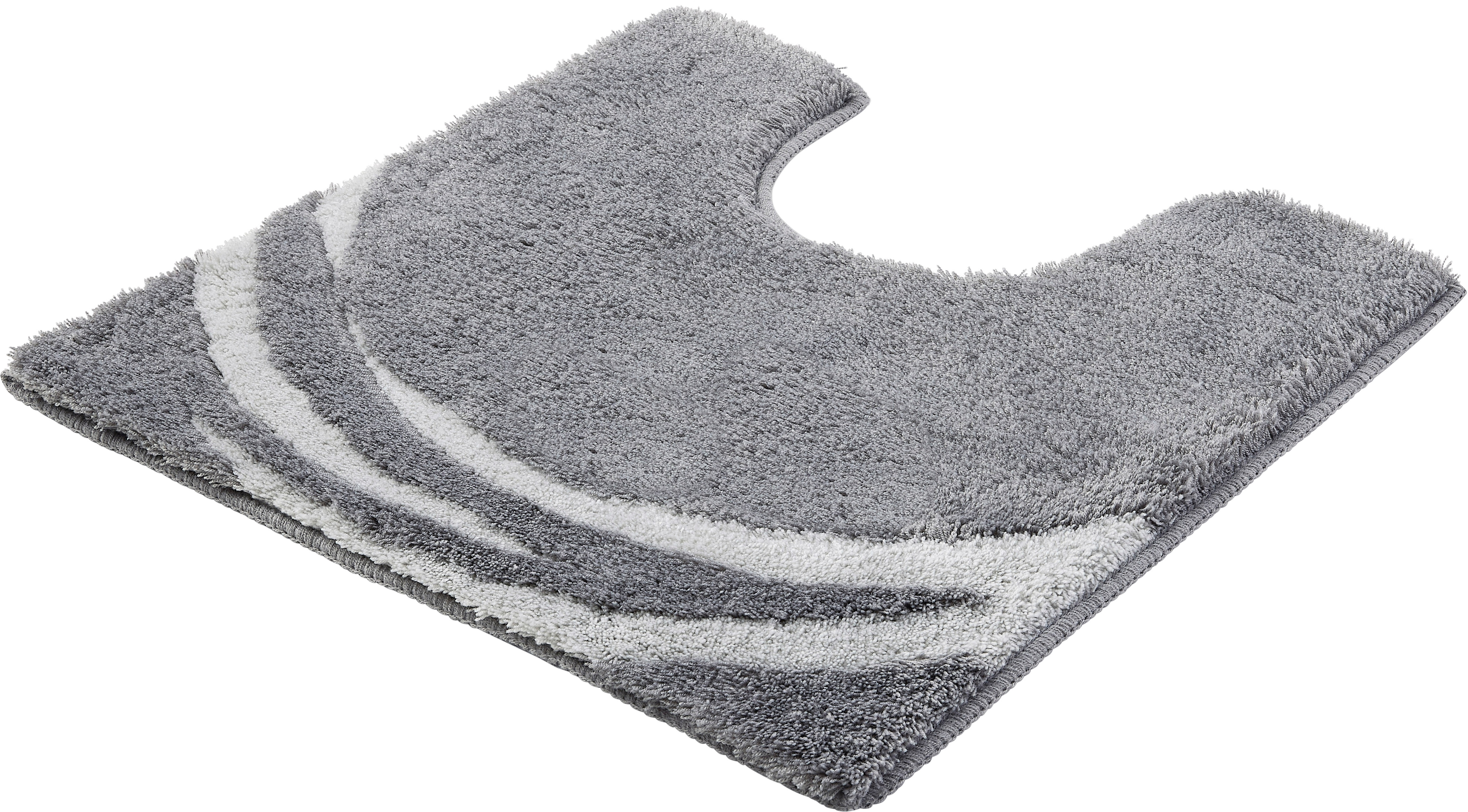 Kleine Wolke Badematte ""Mystic", Badvorleger, Badezimmer Teppich" Höhe 25 mm rutschhemmend beschichtet fußbodenheizungsgeeignet Badteppich, modernes Design, Hoch-Tief Effekt, rechteckig & rund