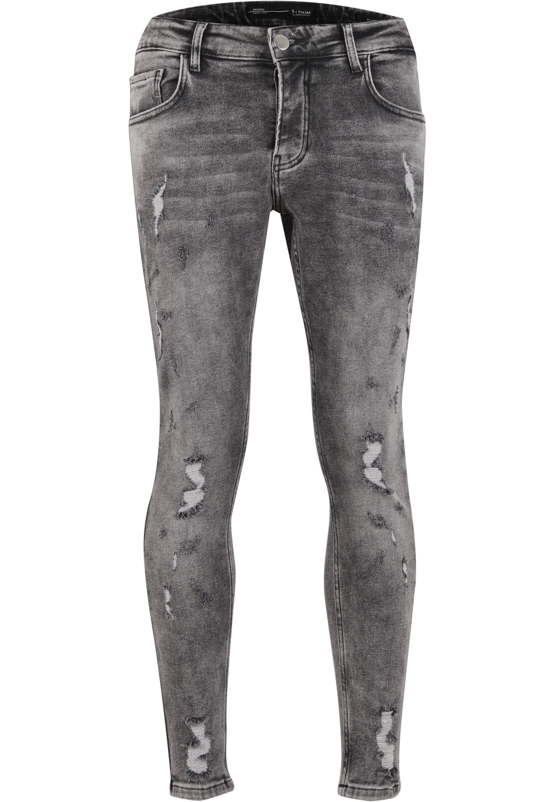2Y Premium Bequeme Jeans "2Y Premium Herren 2Y Basic Destroyed Skinny Cropped"