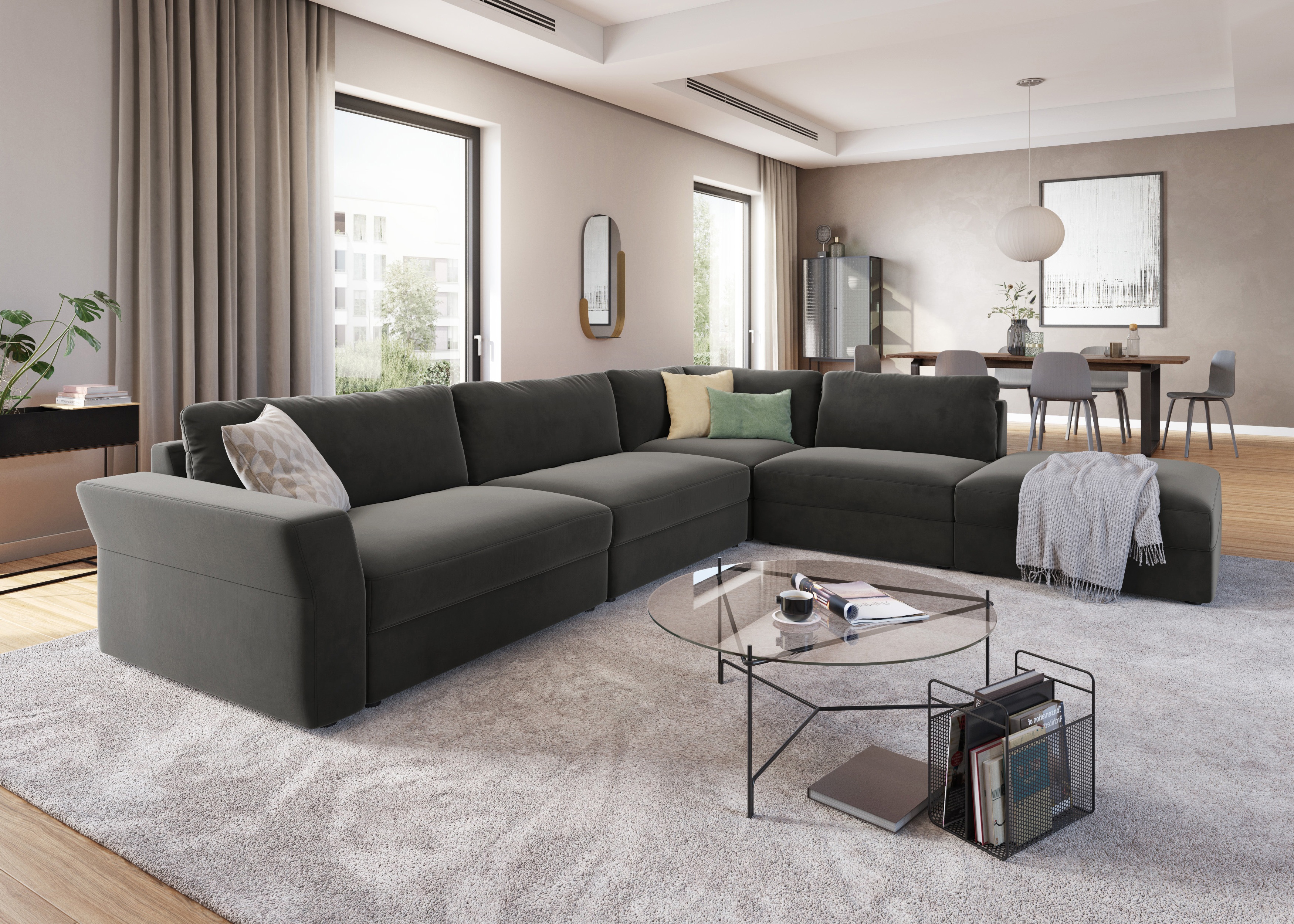 Thumbnail - sit&more Ecksofa "Cadabra L-Form", Breite 356 cm, mit Sitztiefenverstellung