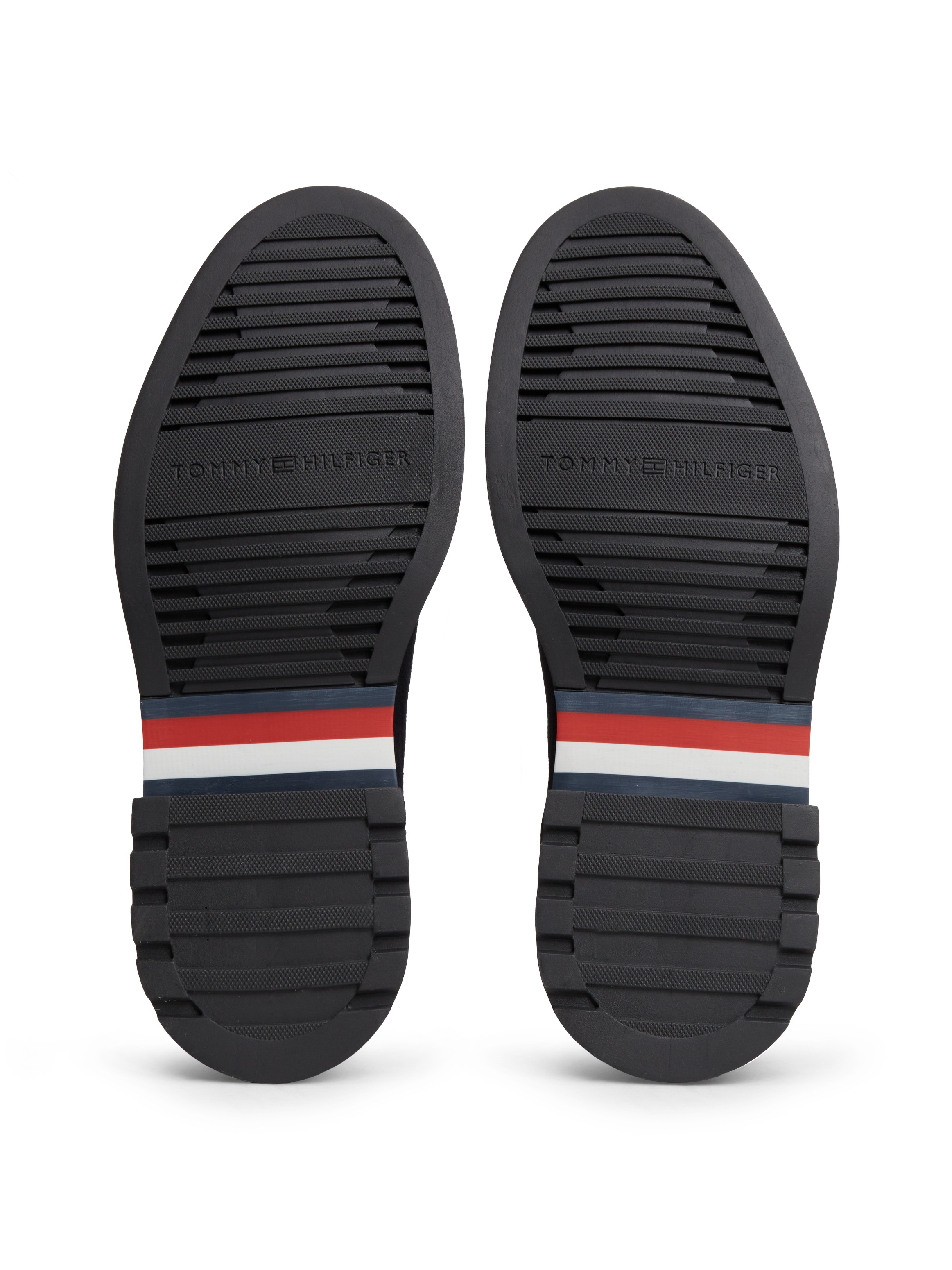 Tommy Hilfiger Chelseaboots »CORPORATE CASUAL SUEDE CHELSEA«  Blockabsatz, Stiefelette mit praktischer Anziehlasche