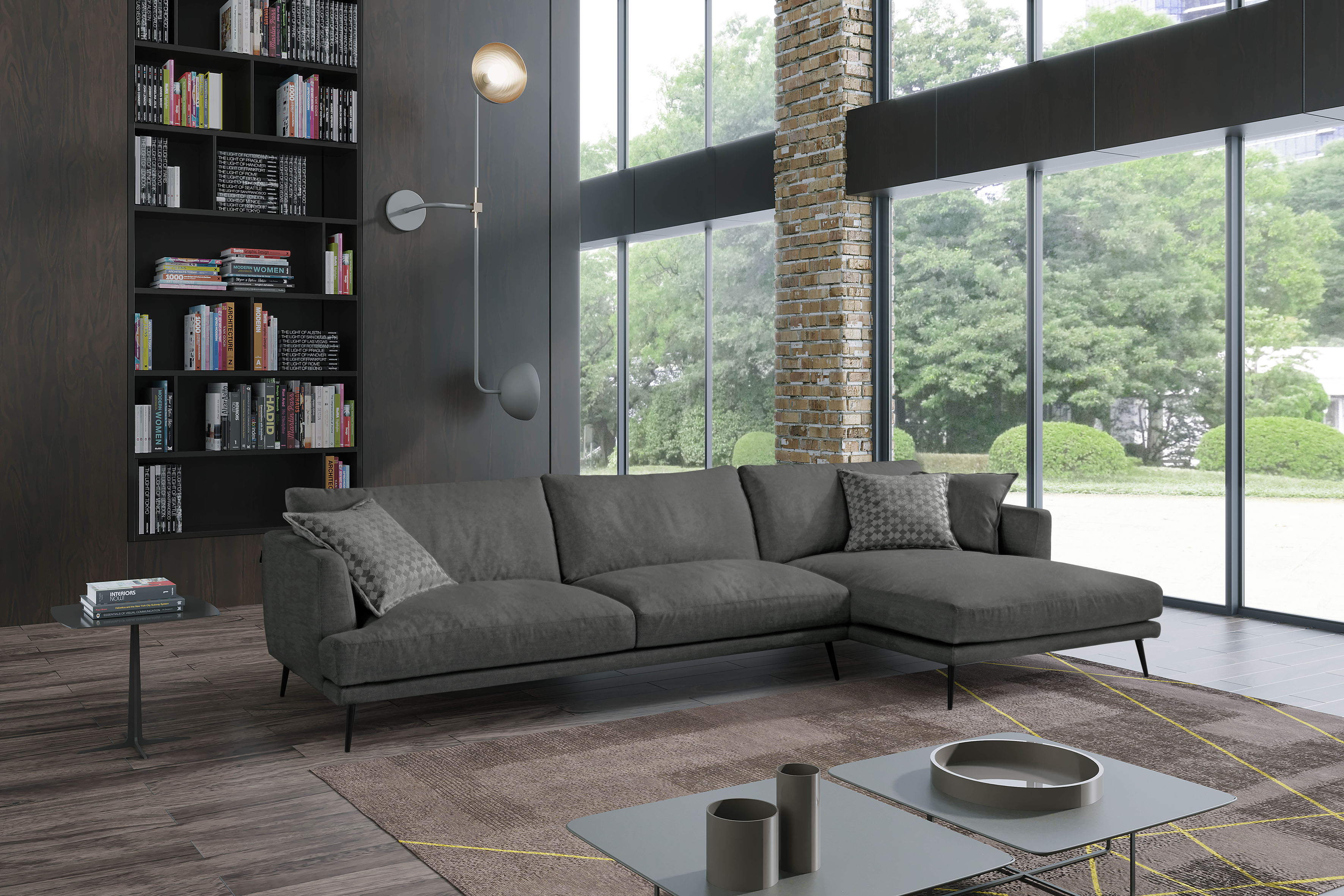 Egoitaliano Ecksofa "Sophia, Designsofa mit extrakomfortablem Sitzkomfort, Breite 274cm" mit Daunenfederung, L-Form