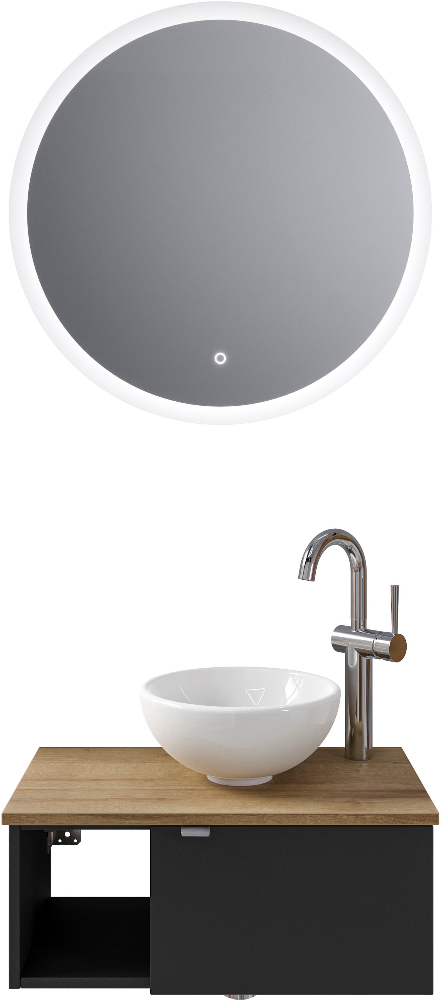 Saphir Badmöbel-Set "Serie 6915" 4 Stk. tlg. Gäste-Bad, 70 cm breit, mit LE günstig online kaufen