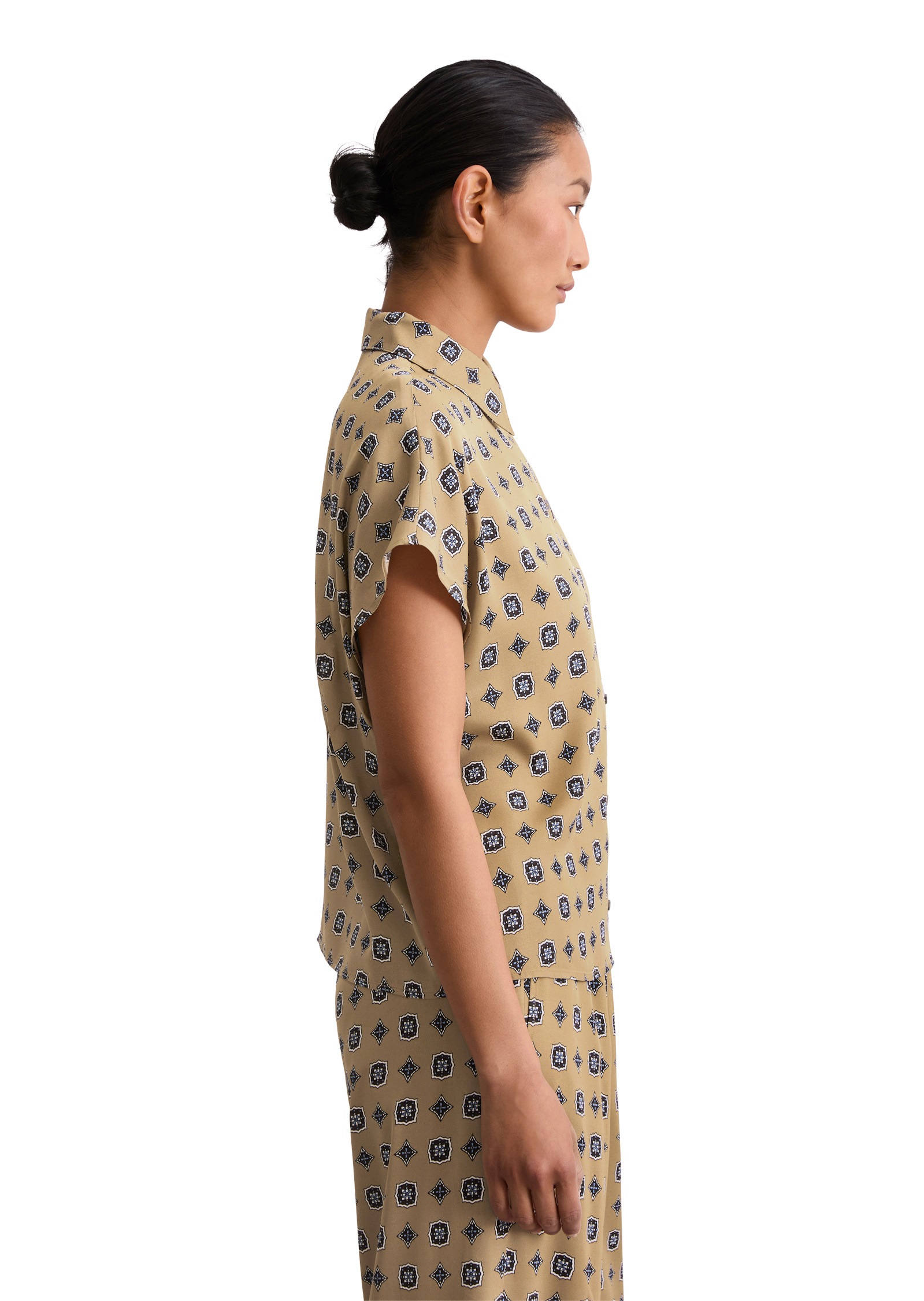 Marc OPolo Kurzarmbluse "aus Viskose-Twill" günstig online kaufen