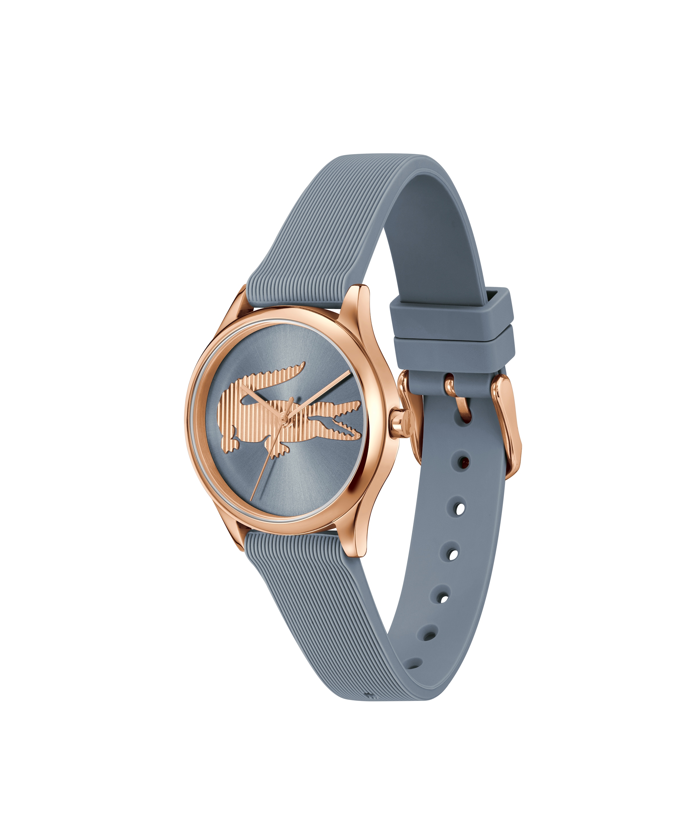 Lacoste Quarzuhr »CROCODELLE« Armbanduhr, Damenuhr, Silikonarmband, analog