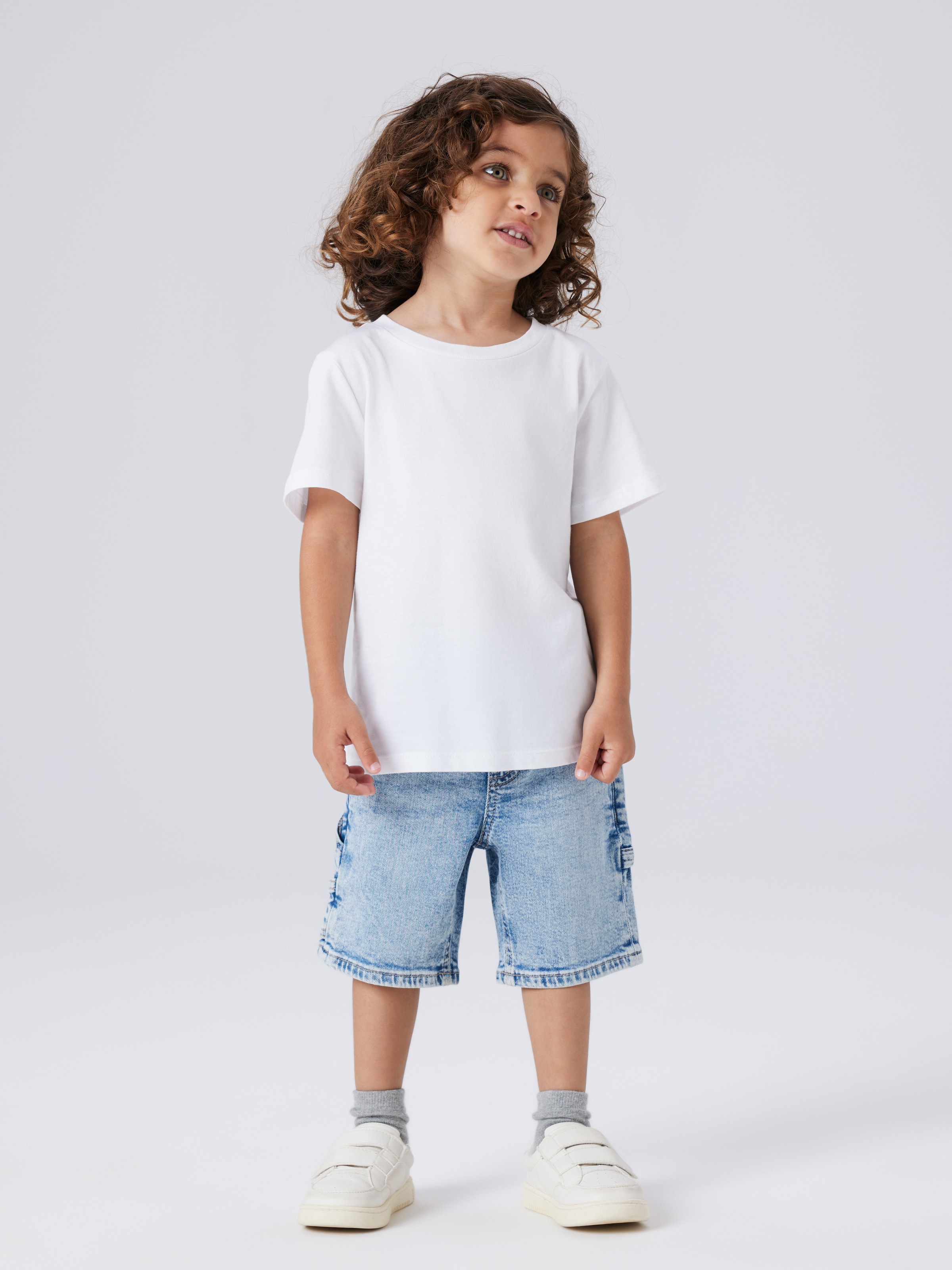 Name It Jeansshorts »NMMBEN LOOSE DNM BERMUDA 8620-BC NOOS« Baumwollmischung, Denim, Used Look