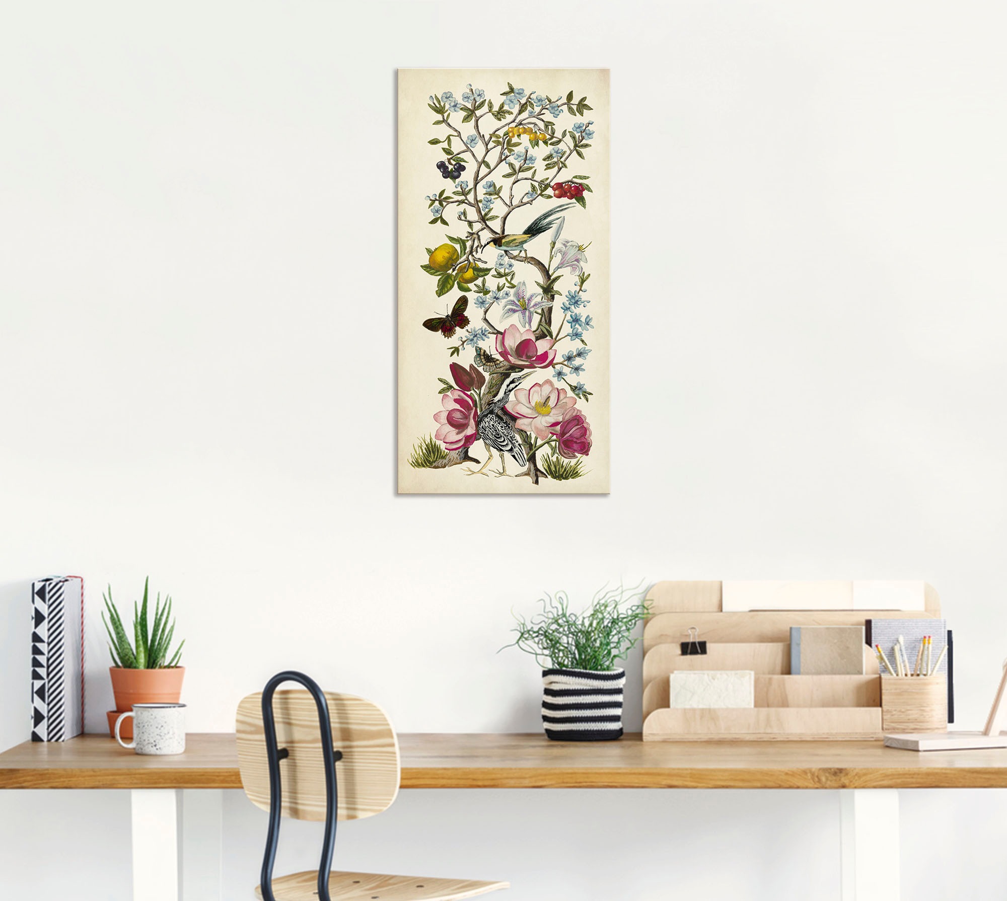 Artland Wandbild »Chinoiserie Natur II«, Pflanzen, (1 St.), als Alubild, Outdoorbild, Leinwandbild, Wandaufkleber, versch. Größen