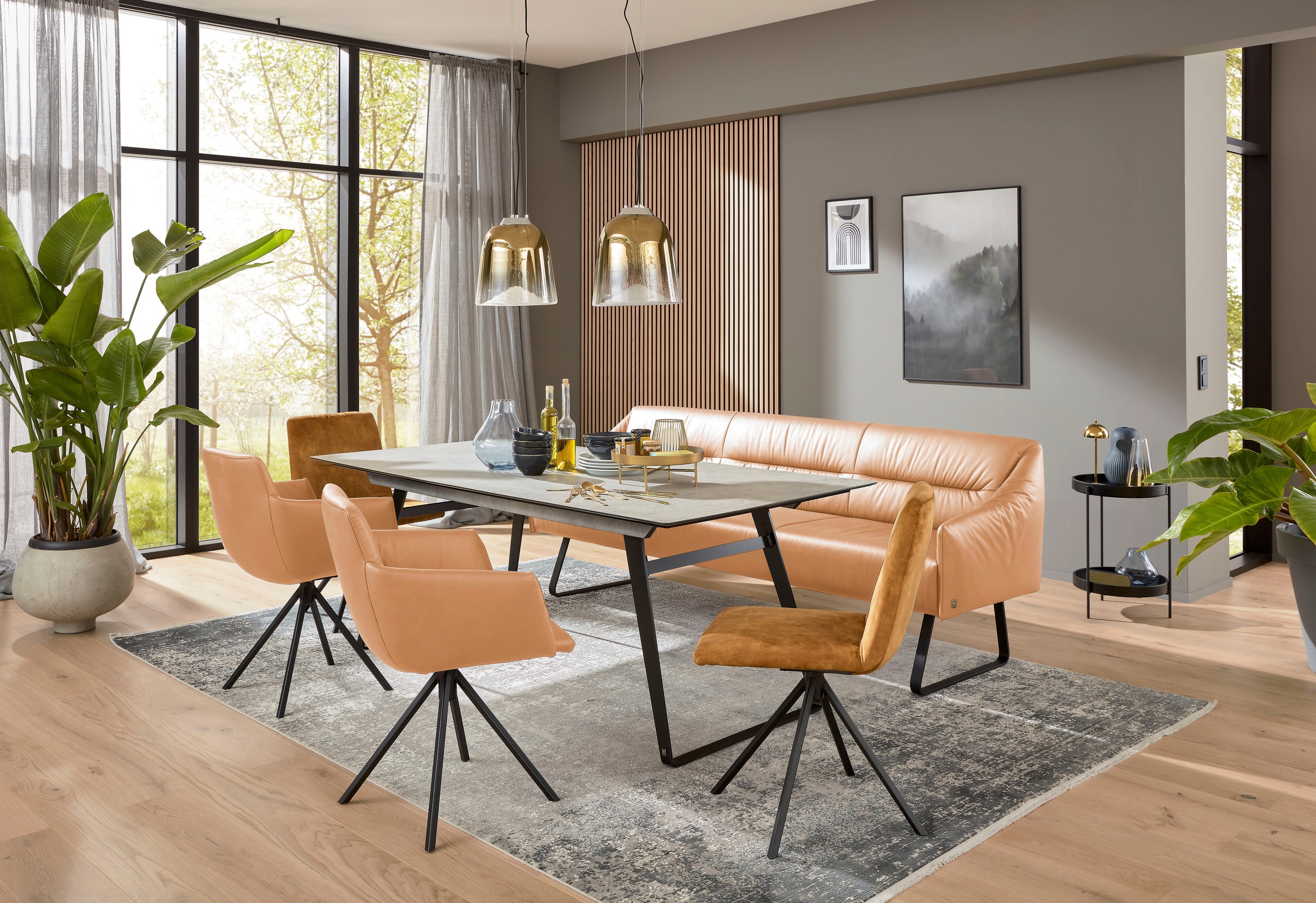 Musterring Essbank "JustB SP500" 1 tlg. Metallkufe schwarz, verschiedene Fa günstig online kaufen