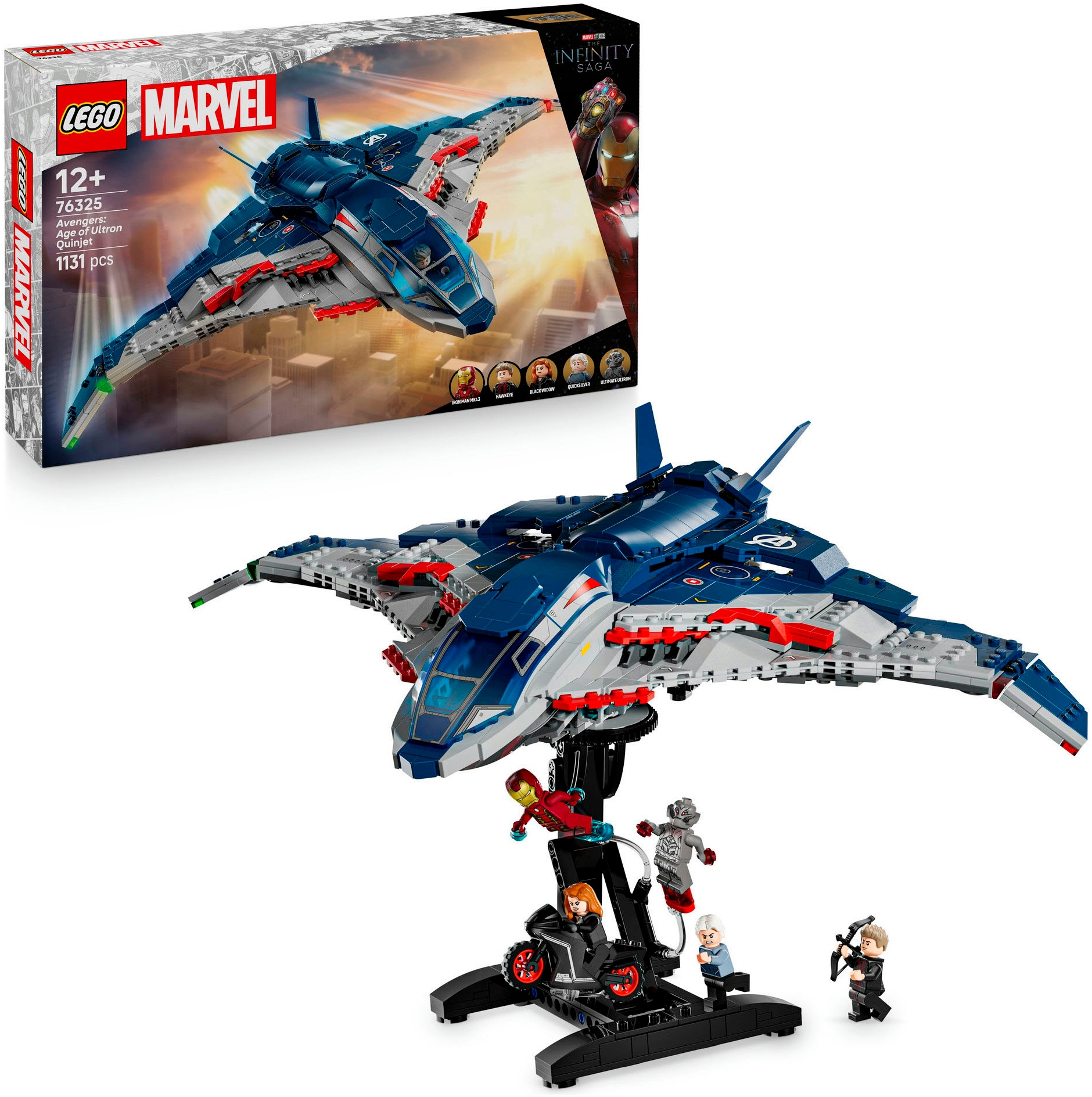 LEGO Kinder Konstruktionsspielsteine "Avengers: Age of Ultron Quinjet (76325), LEGO Super Heroes", bunt, Kunststoff, Spielbausteine, Made in Europe