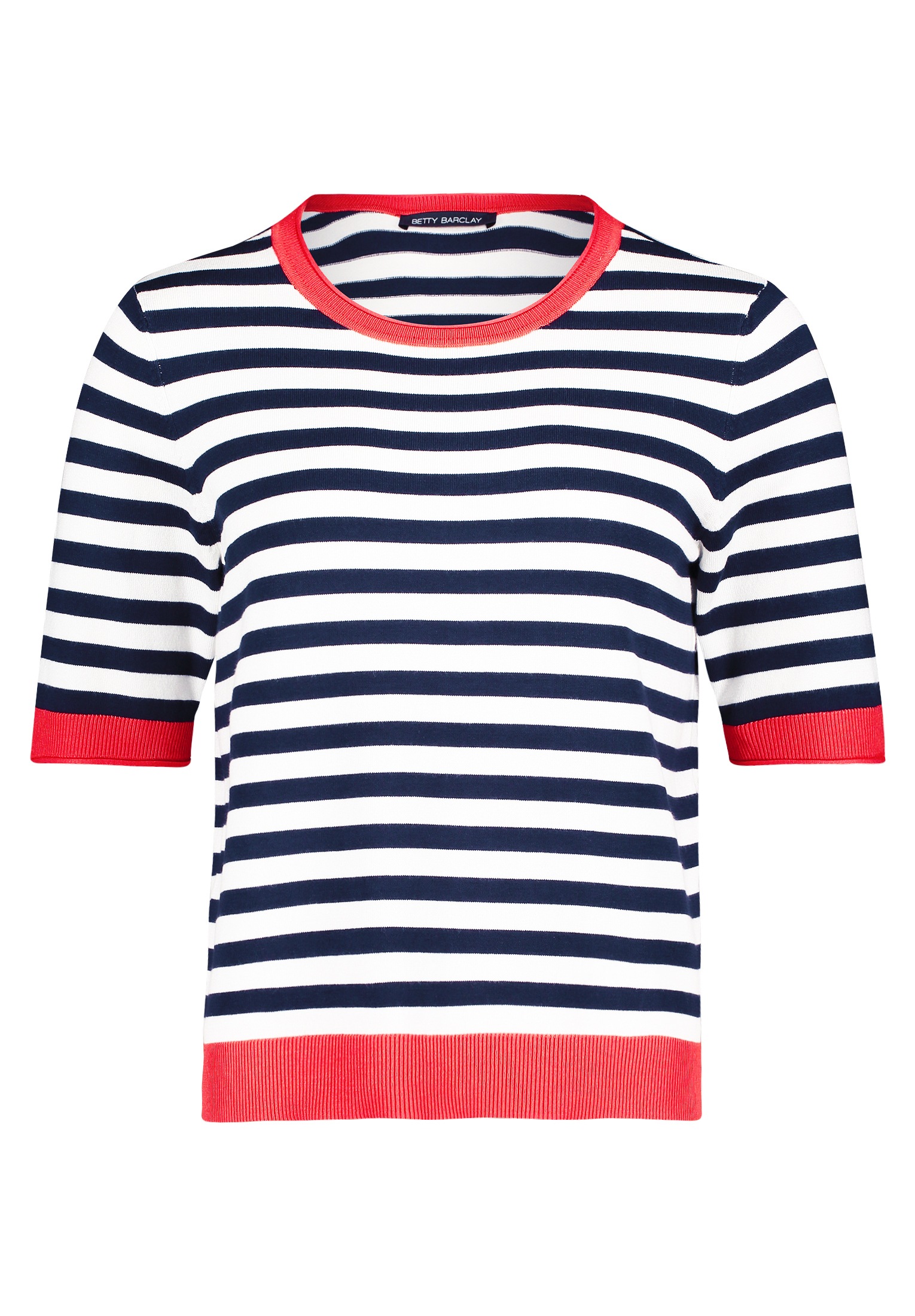 Betty Barclay Kurzarmshirt "Betty Barclay Damen Basic-Pullover mit Streifen günstig online kaufen