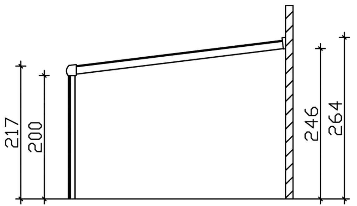 Skanholz Terrassendach »Genua«, 541 cm Breite, verschiedene Tiefe