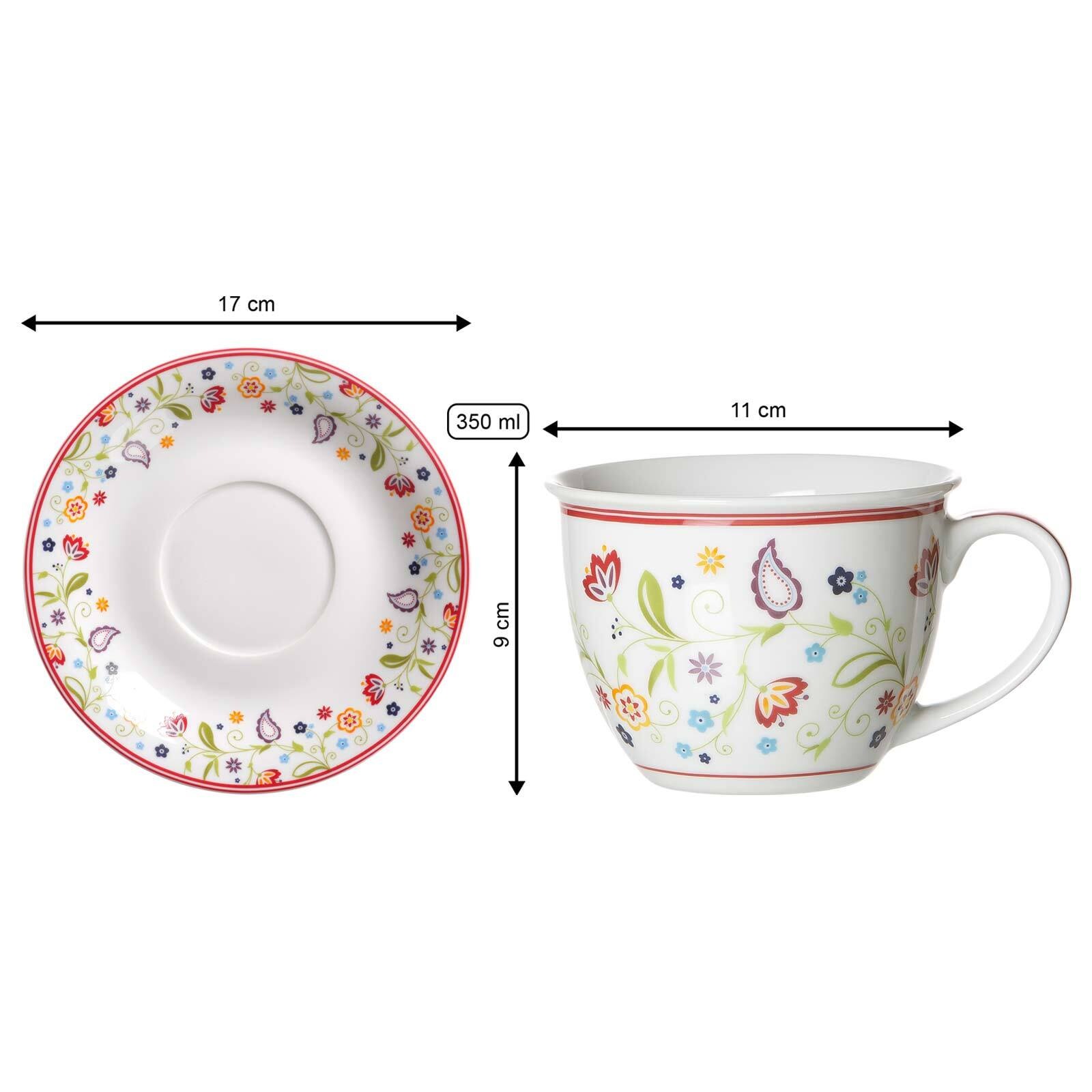 Ritzenhoff & Breker Tasse "Milchkaffee Tasse mit Untertasse Shanti 350 ml b günstig online kaufen