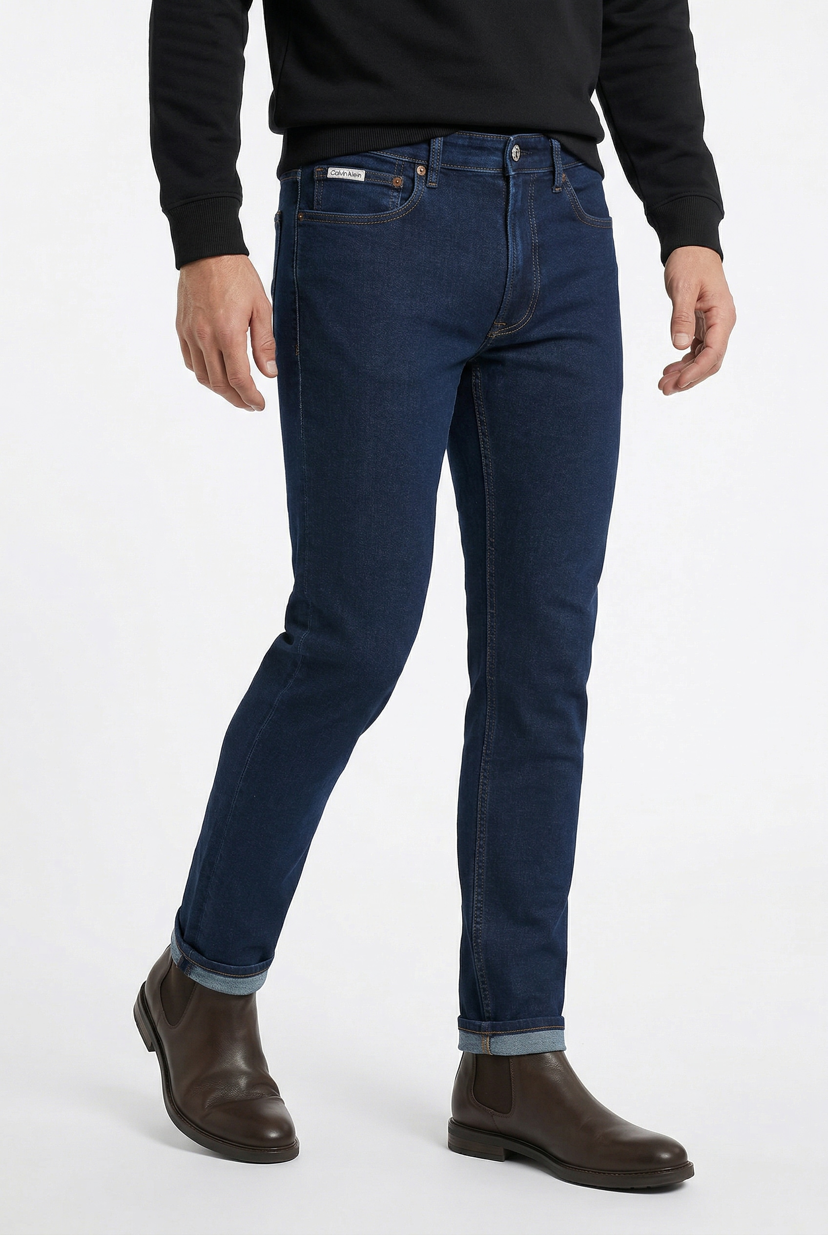 Calvin Klein Jeans Skinny-fit-Jeans "SKINNY" mit Leder-Badge