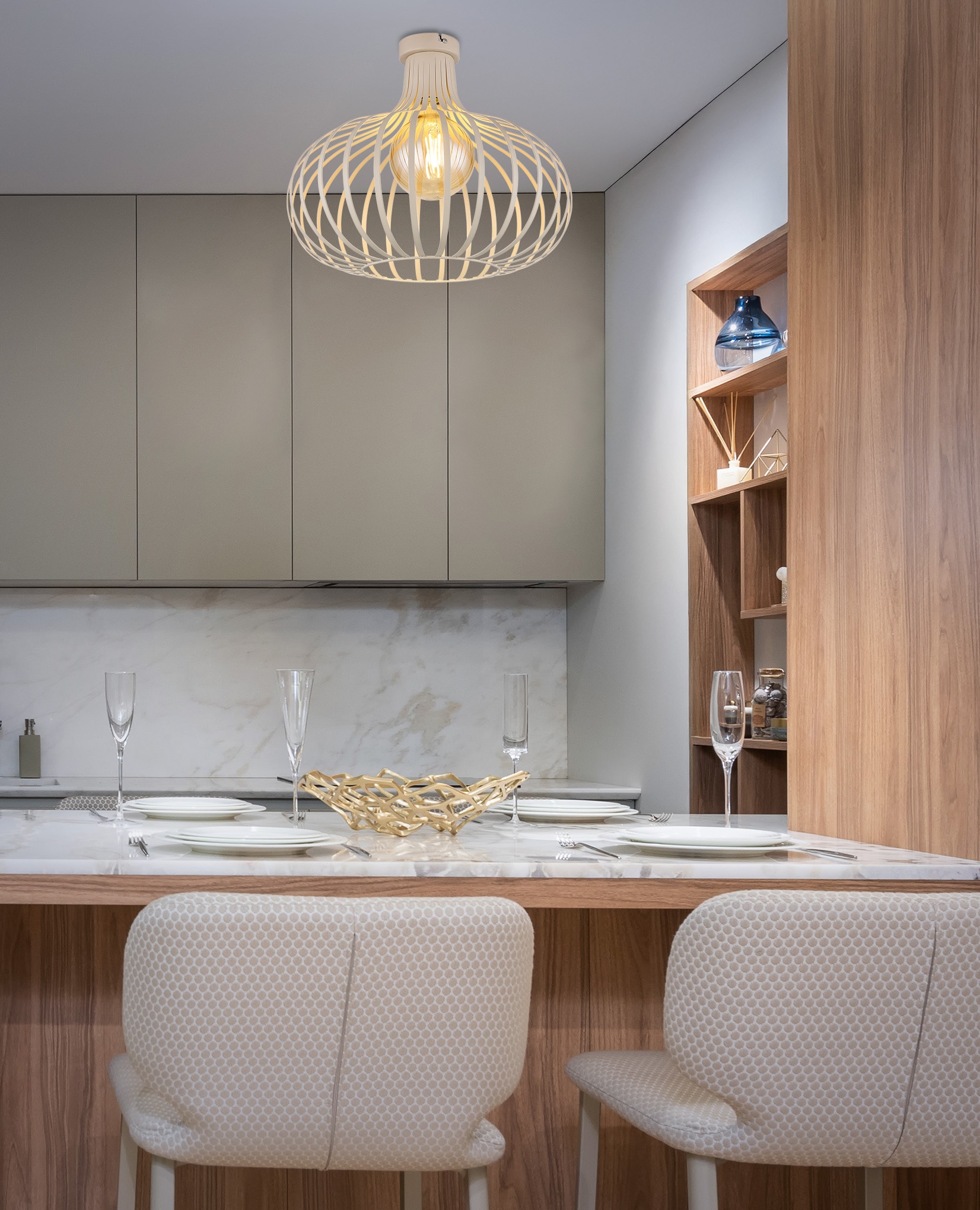NOWA Deckenleuchte »MATEO«, Leuchtmittel E27 | ohne Leuchtmittel, Deckenlampe/rund/Wohnzimmer/Schlafzimmer/modern