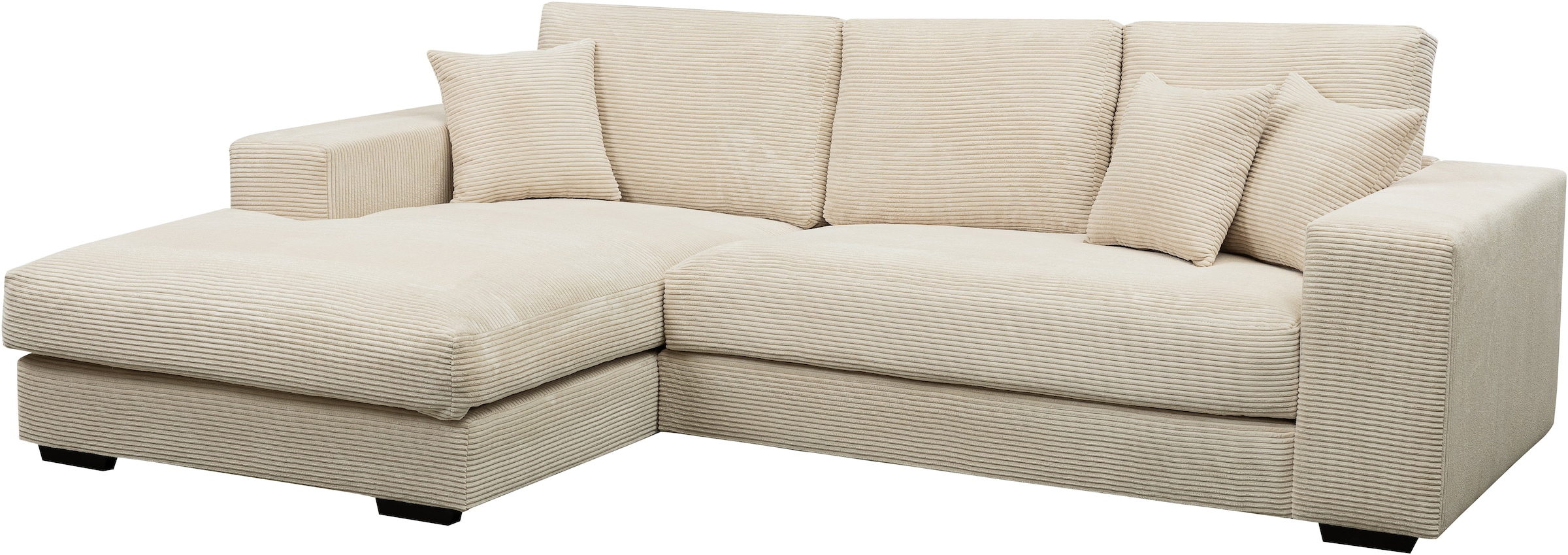 WERK2 Ecksofa »Eden L-Form«, Design Ecksofa in Cord mit besonders weichem Sitzkomfort